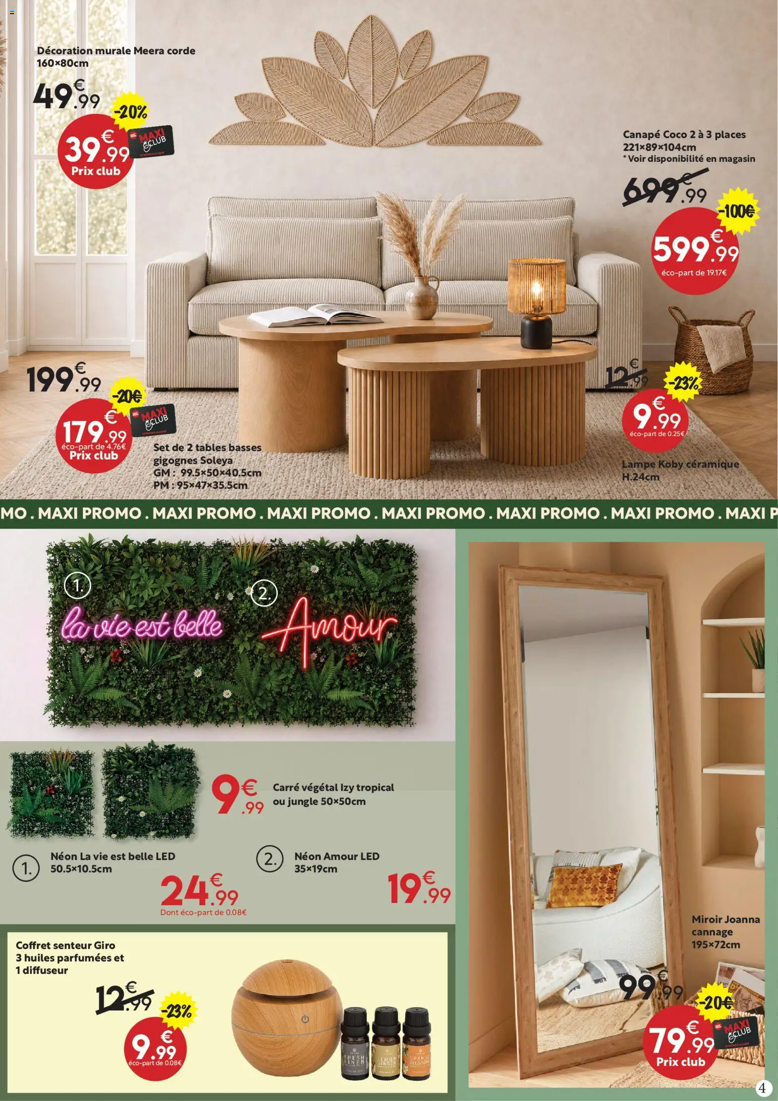{H1} | Page: 4 | Produits: Diffuseur, Canapé, Miroir, Lampe