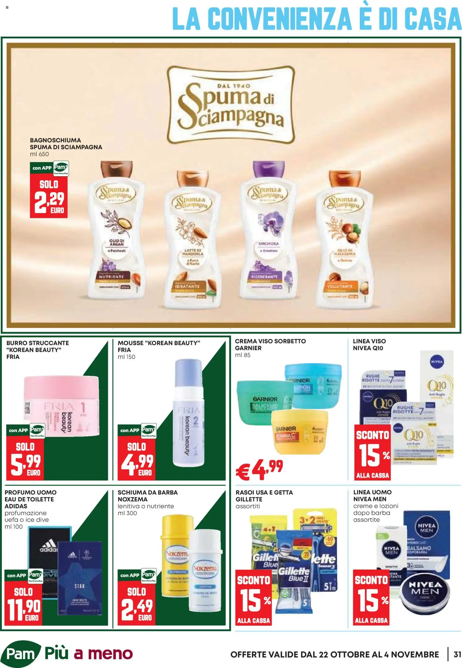 Volantino PAM del 22/10/2026 | Pagina: 31 | Prodotti: Crema, Bagnoschiuma, Orchidea, Profumo