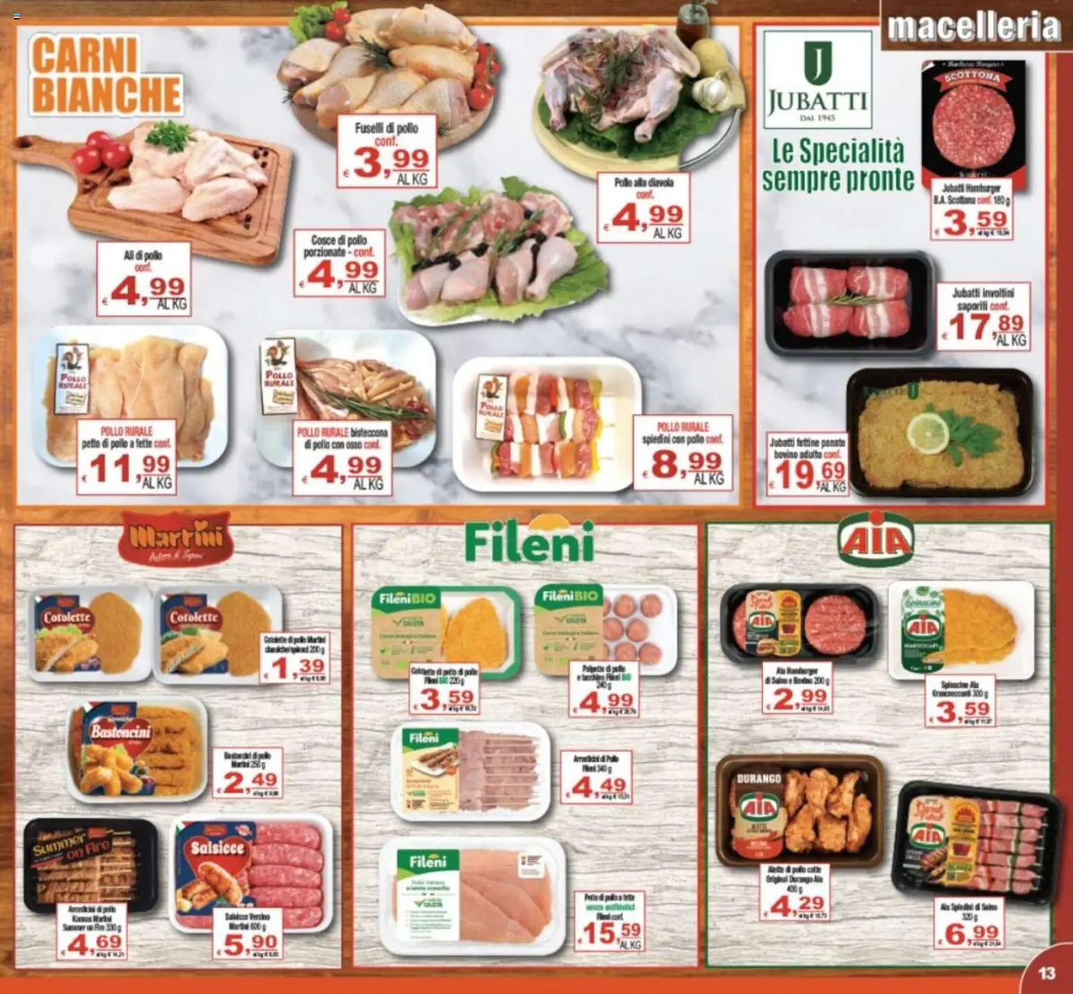 Volantino CTS del 12/08/2026 | Pagina: 13 | Prodotti: Petto di Pollo, Pollo, Specialità, Cosce di pollo