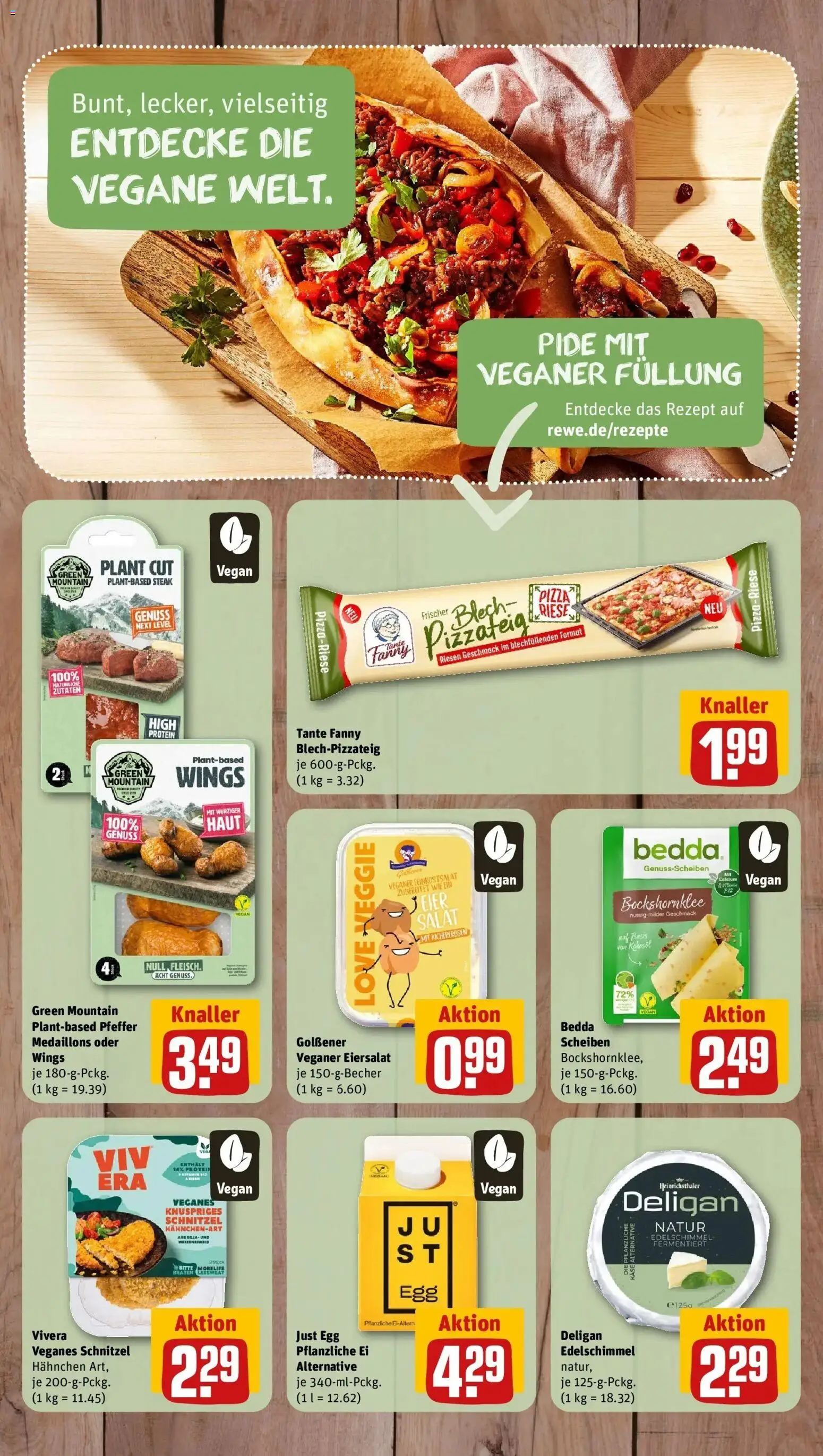 REWE Prospekt ab 24.08.2026 zum Blättern » Angebote | Seite: 8 | Produkte: Käse, Schnitzel, Pfeffer, Salat