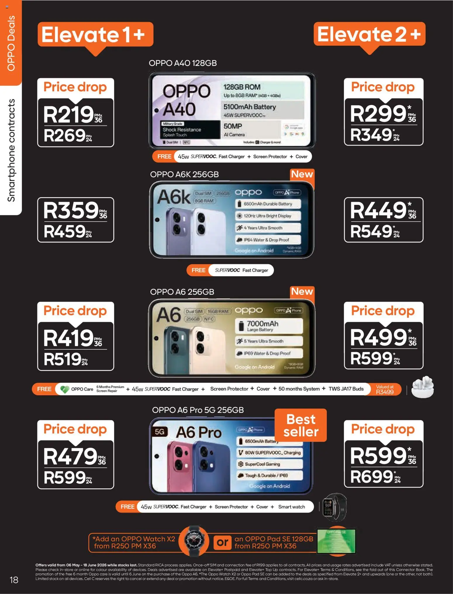 New Cell C catalogue – valid from 06.05.2026 | Page: 20 | Products: Camera, Charger, Stock, Water