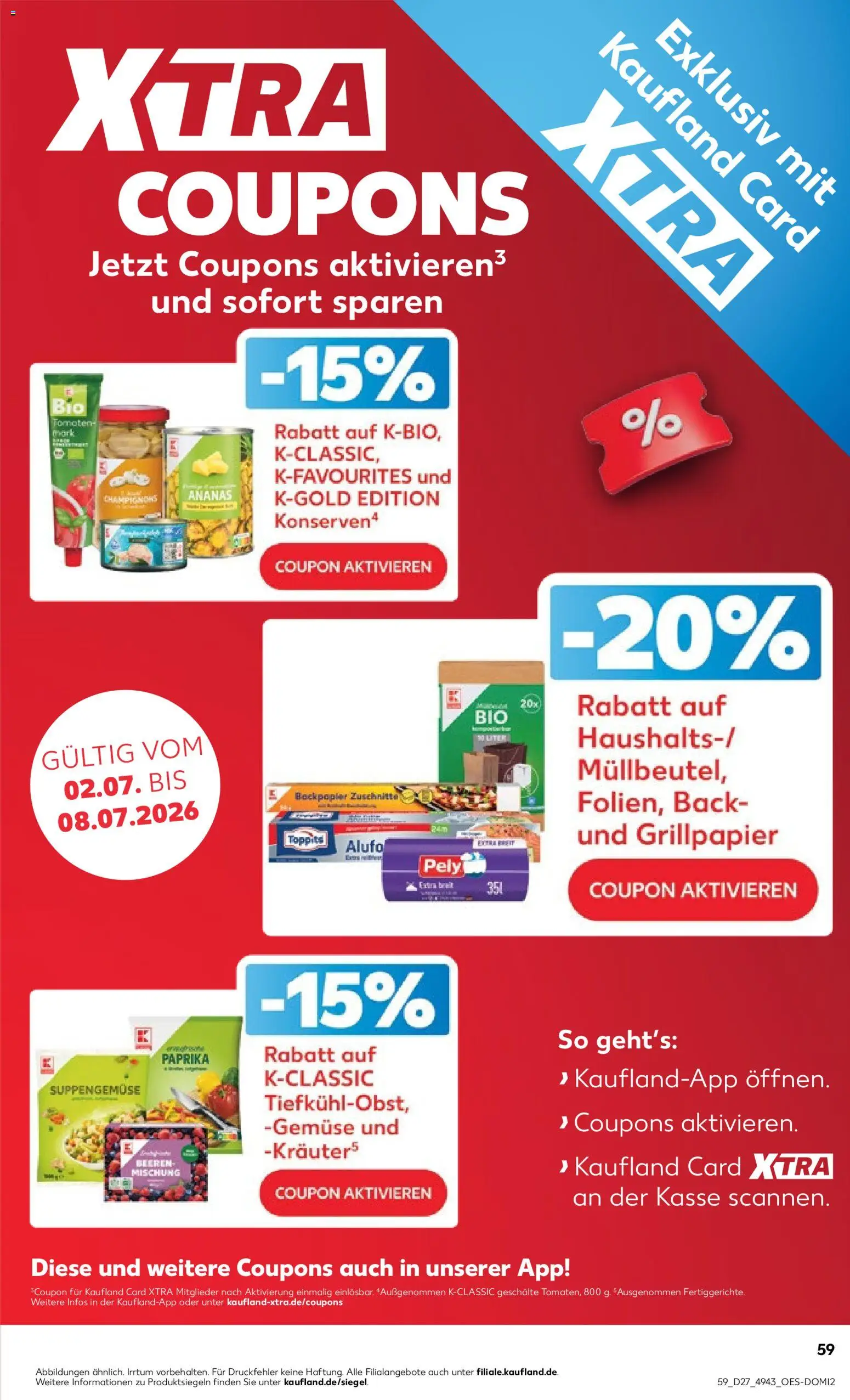 Kaufland Prospekt Köln – gültig ab 02.07.2026 | Seite: 59 | Produkte: Ananas, Champignons, Gemüse, Paprika