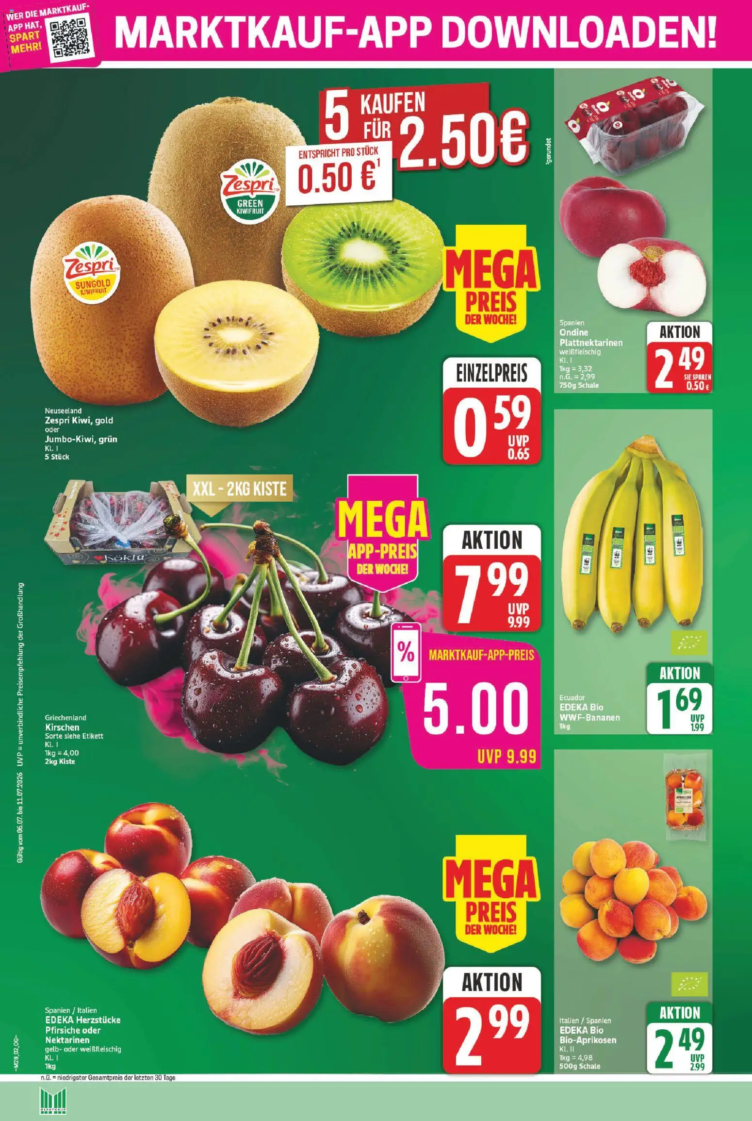 Marktkauf Prospekt – gültig ab 06.07.2026 | Seite: 2 | Produkte: Nektarinen, Kirschen