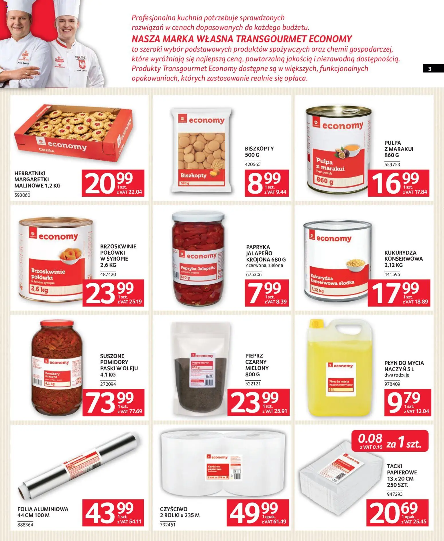 Selgros cash&carry gazetka - Oferta dla gastronomii od 22.10.2026 | Strona: 3 | Produkty: Papryka jalapeno, Papryka, Pomidory, Płyn do mycia naczyń