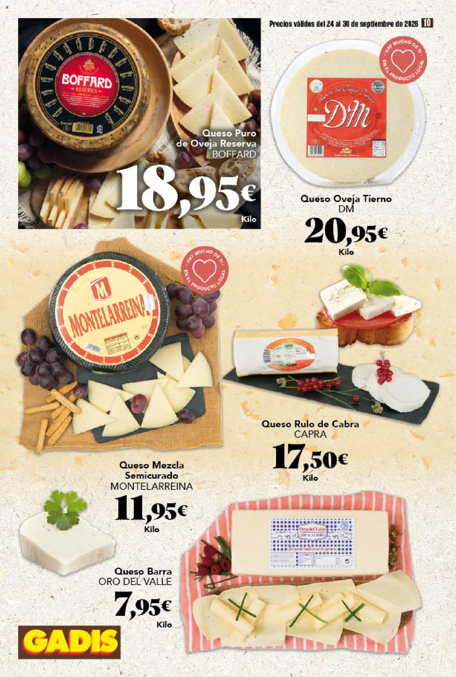 Gadis folleto │ válido desde el 24/09/2026 | Página: 10 | Productos: Queso