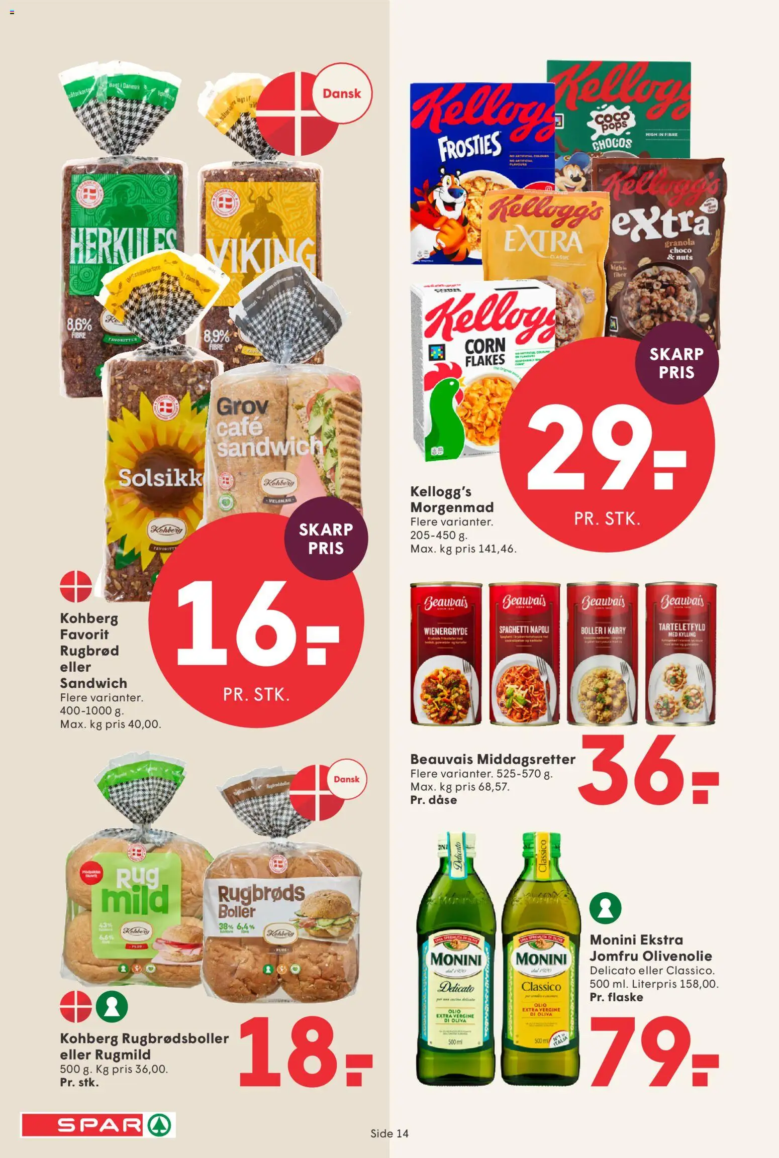 Spar tilbudsavis – gyldig fra 17/07/2026 | Side: 16 | Produkter: Karry, Spaghetti, Rugbrød, Olivenolie