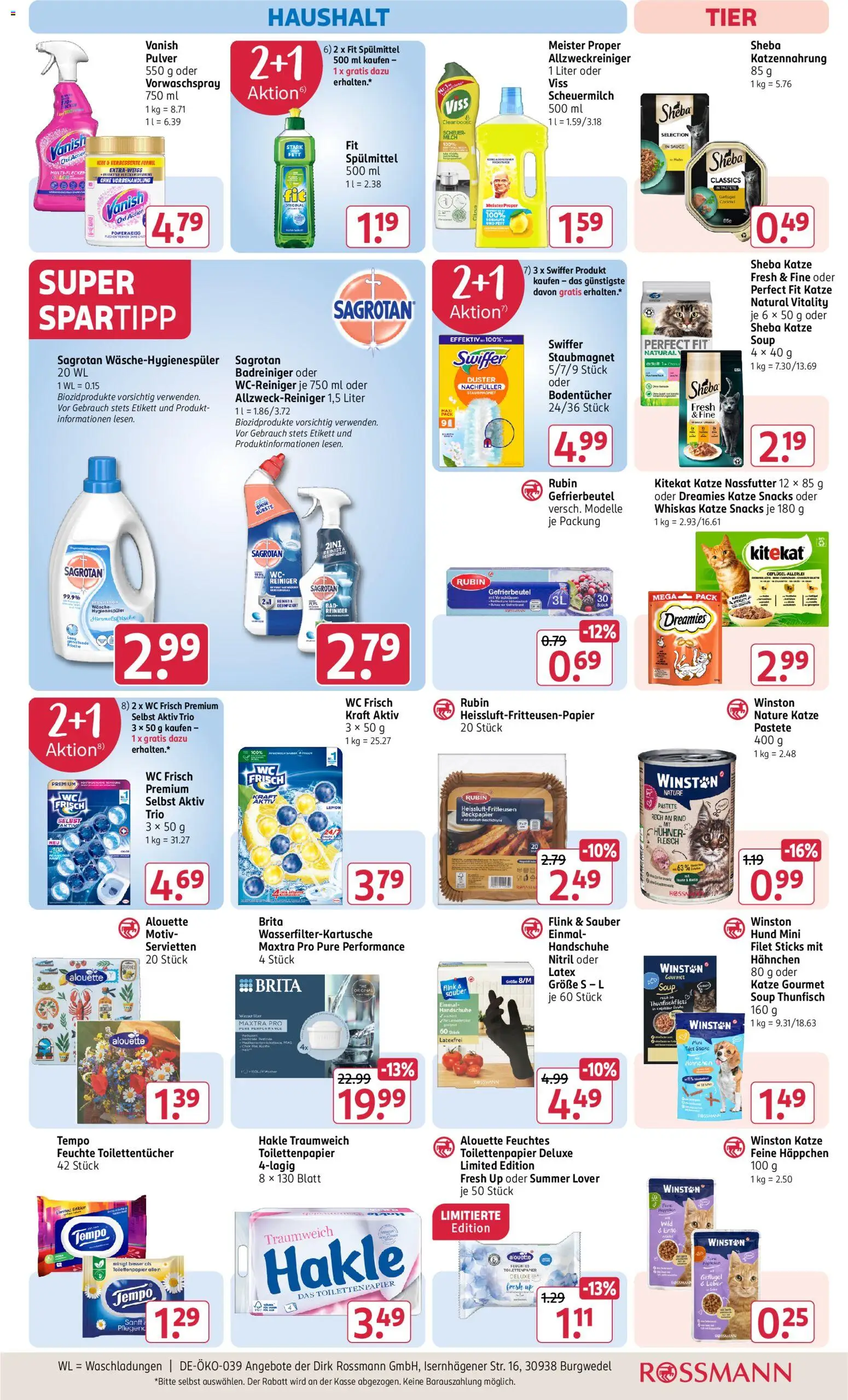 Rossmann Prospekt 	 – gültig ab 04.05.2026 | Seite: 17 | Produkte: Wc frisch, Swiffer, Whiskas, Toilettenpapier