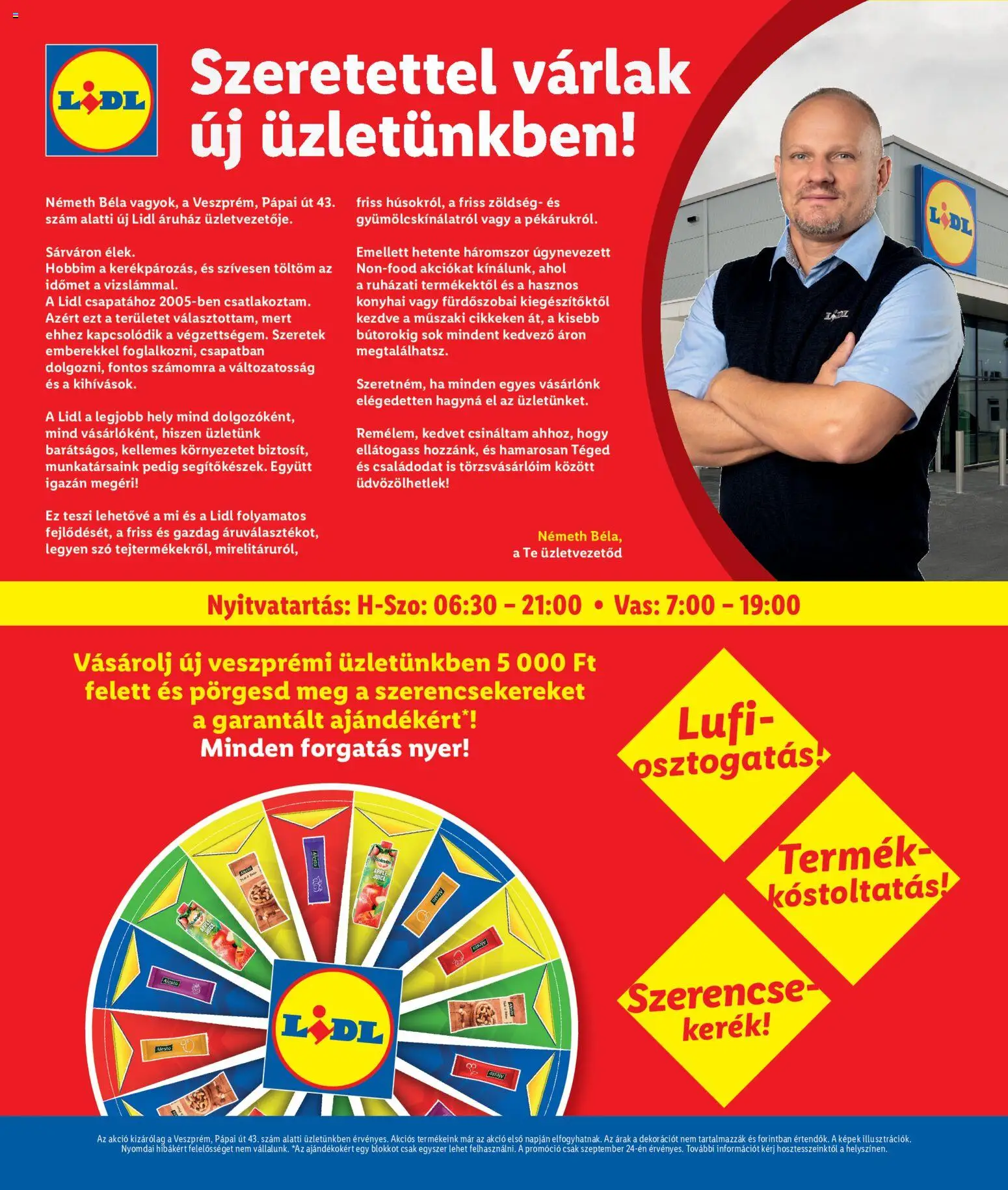 Lidl akciós ujság - amely érvényes a következő dátumtól: 2026.09.24. | Oldal: 12 | Termékek: Pápai, Vas, Zöldség, Alesto