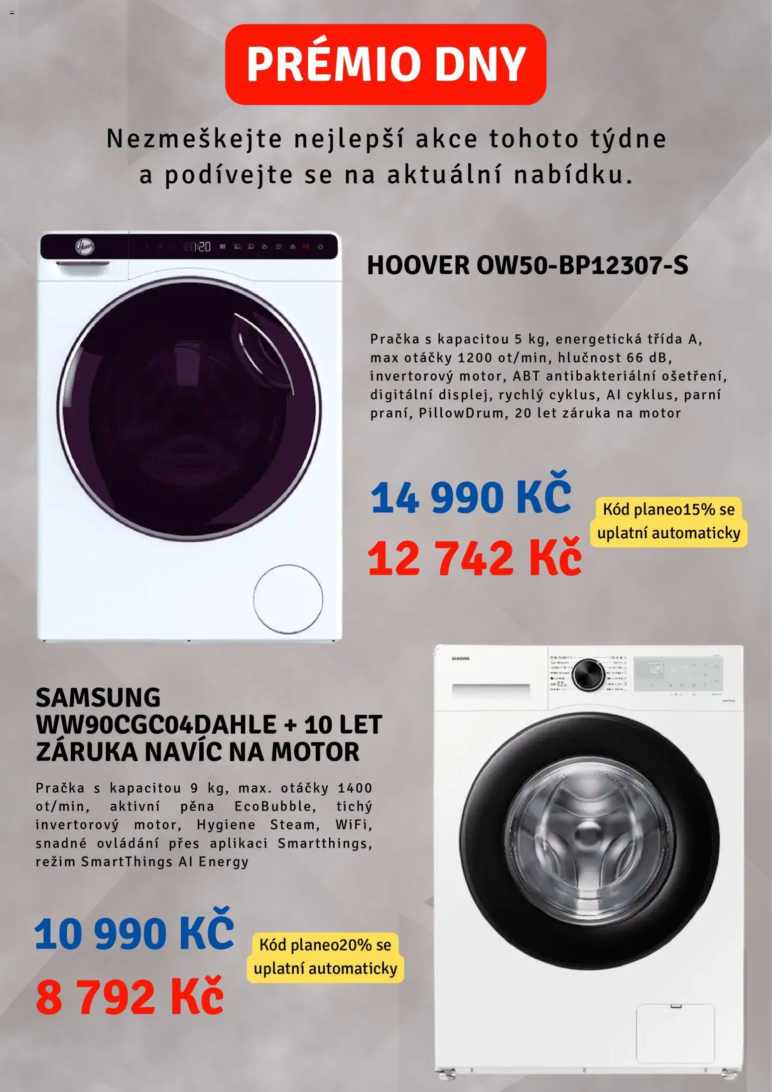 Planeo Elektro leták od 15.10.2026 | Strana: 3 | Produkty: Pračka, Samsung, Pěna, Aktivní pěna