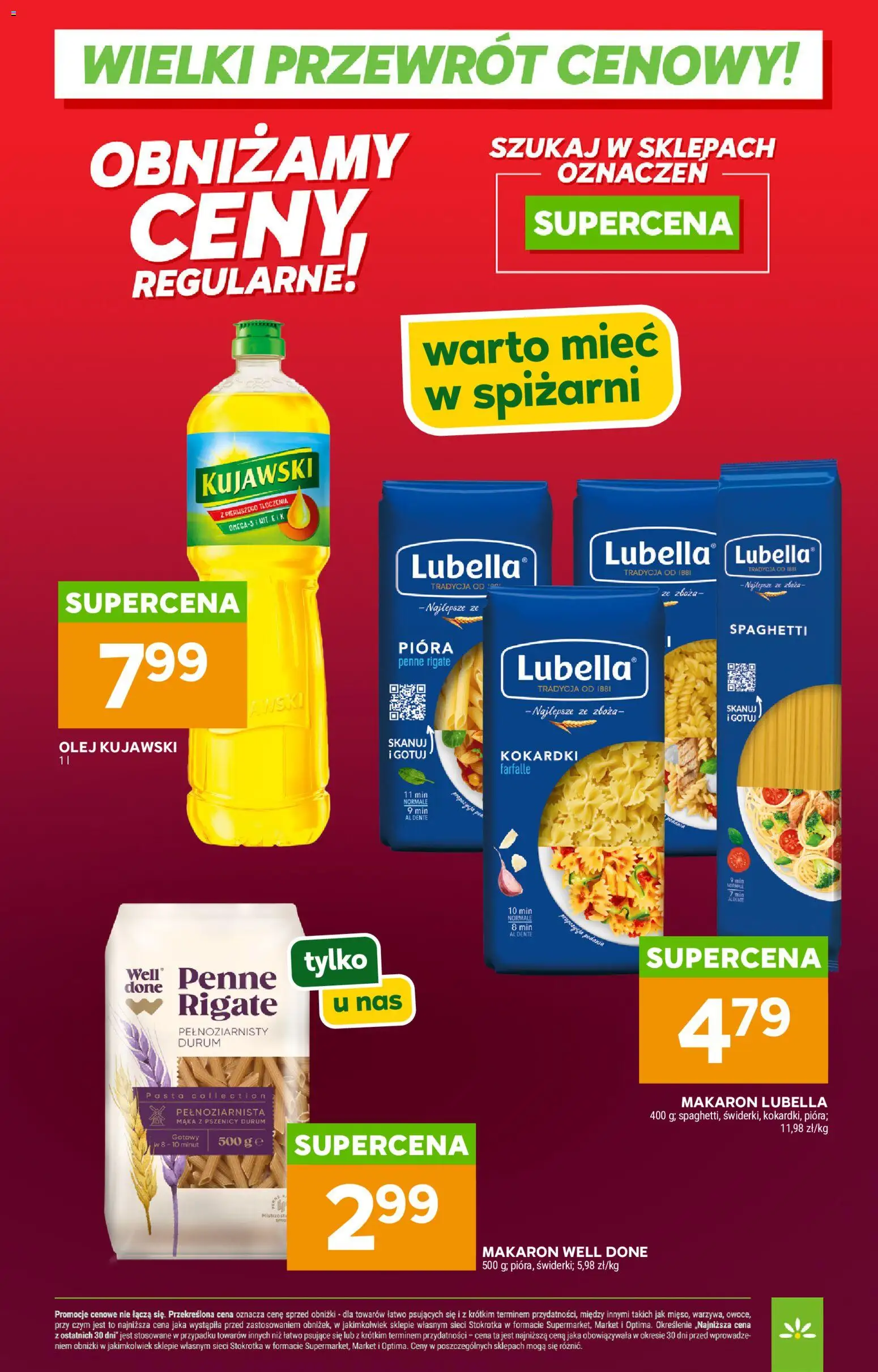 Stokrotka gazetka - Wielki przewrót cenowy od 14.05.2026 | Strona: 16 | Produkty: Stokrotka, Penne, Olej, Makaron