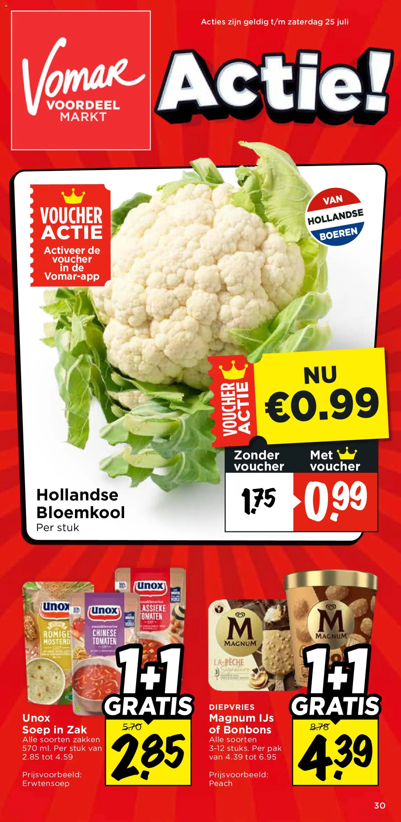 {H1} | Pagina: 1 | Producten: Bloemkool, Tomaten, Zak