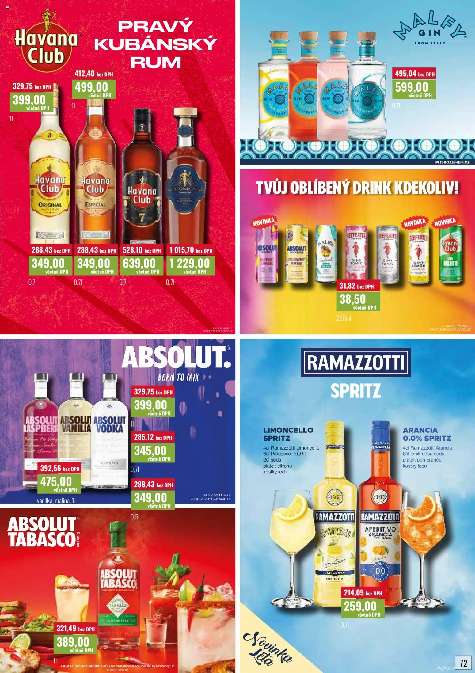 Ratio leták od 01.08.2026 | Strana: 73 | Produkty: Spritz, Tonic, Beefeater, Kostky ledu