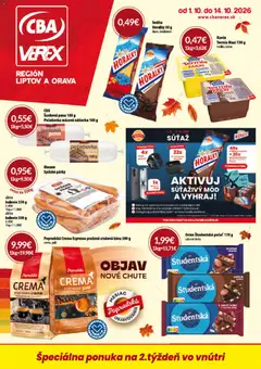 CBA Verex leták platný od 01.10.2026