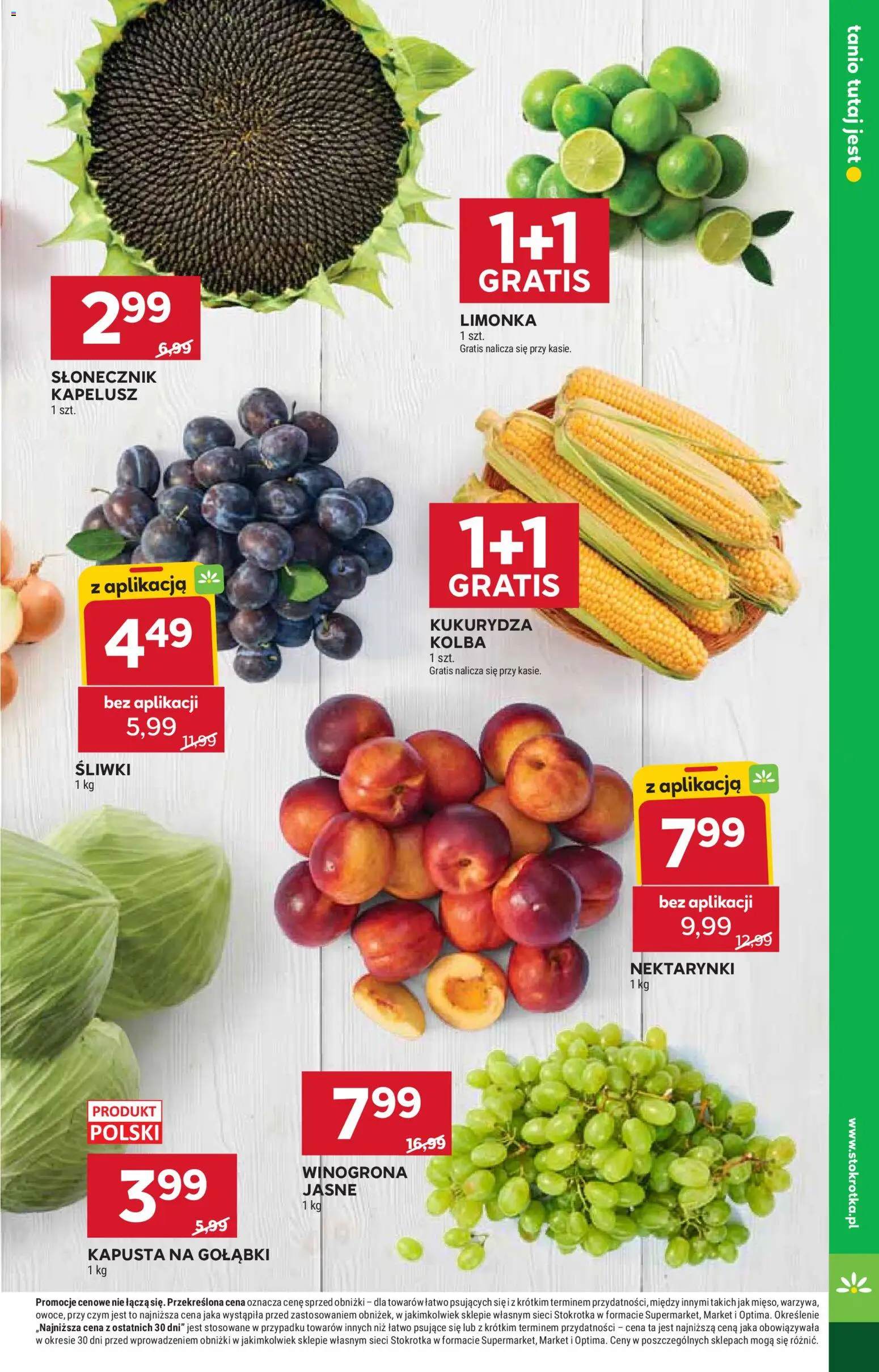 Stokrotka gazetka od 20.08.2026 | Strona: 9 | Produkty: Kapusta, Limonka, Stokrotka, Kukurydza