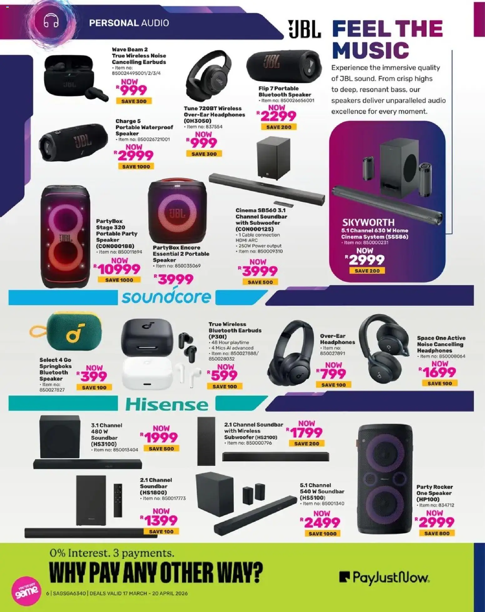 Game Catalogue valid from 17.03.2026 | Page: 6 | Products: Speaker, Game, Headphones, Audio