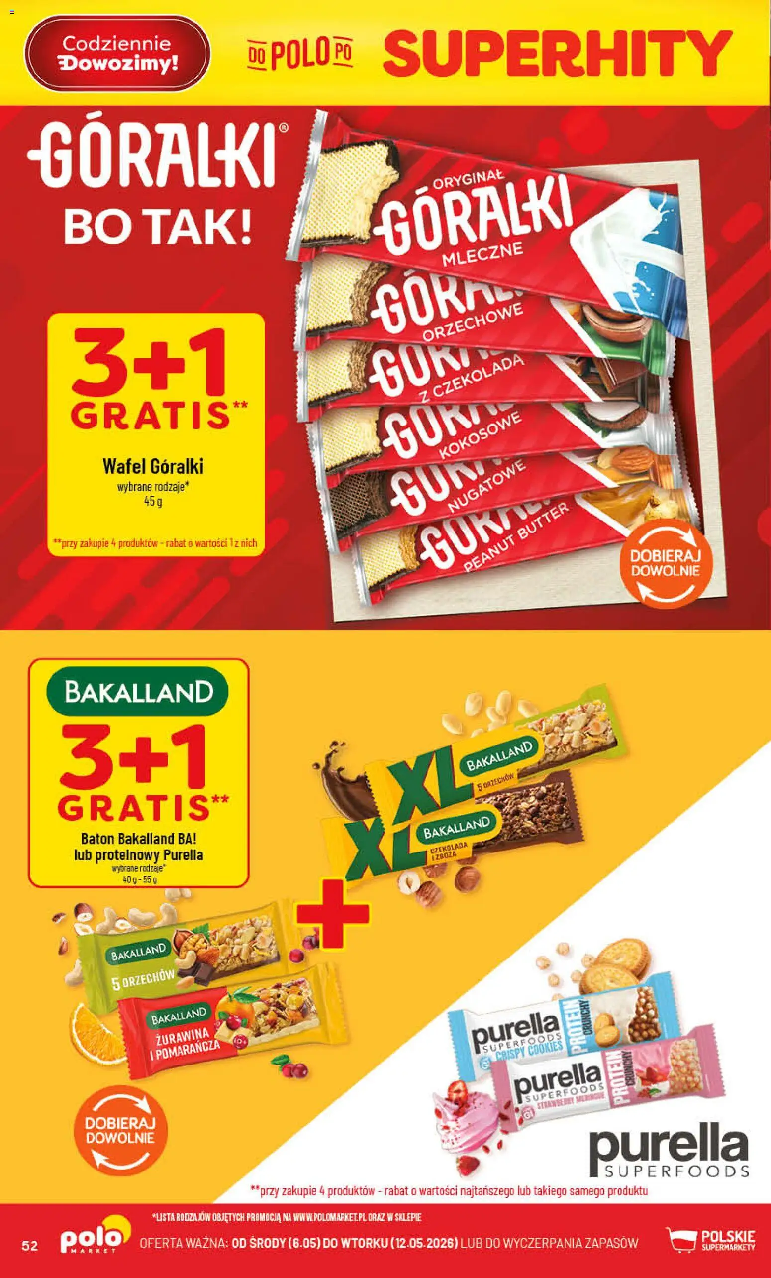 POLOmarket gazetka od 06.05.2026 | Strona: 52 | Produkty: Żurawina, Baton, Czekolada