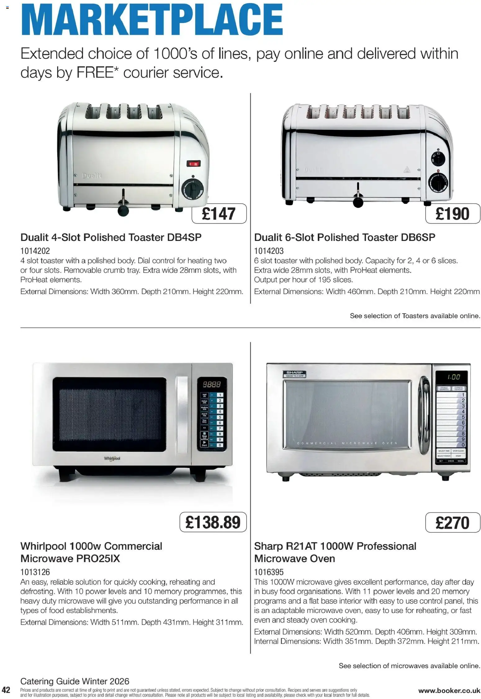 {H1} | Page: 42 | Products: Microwave, Oven, Microwave oven, Toaster