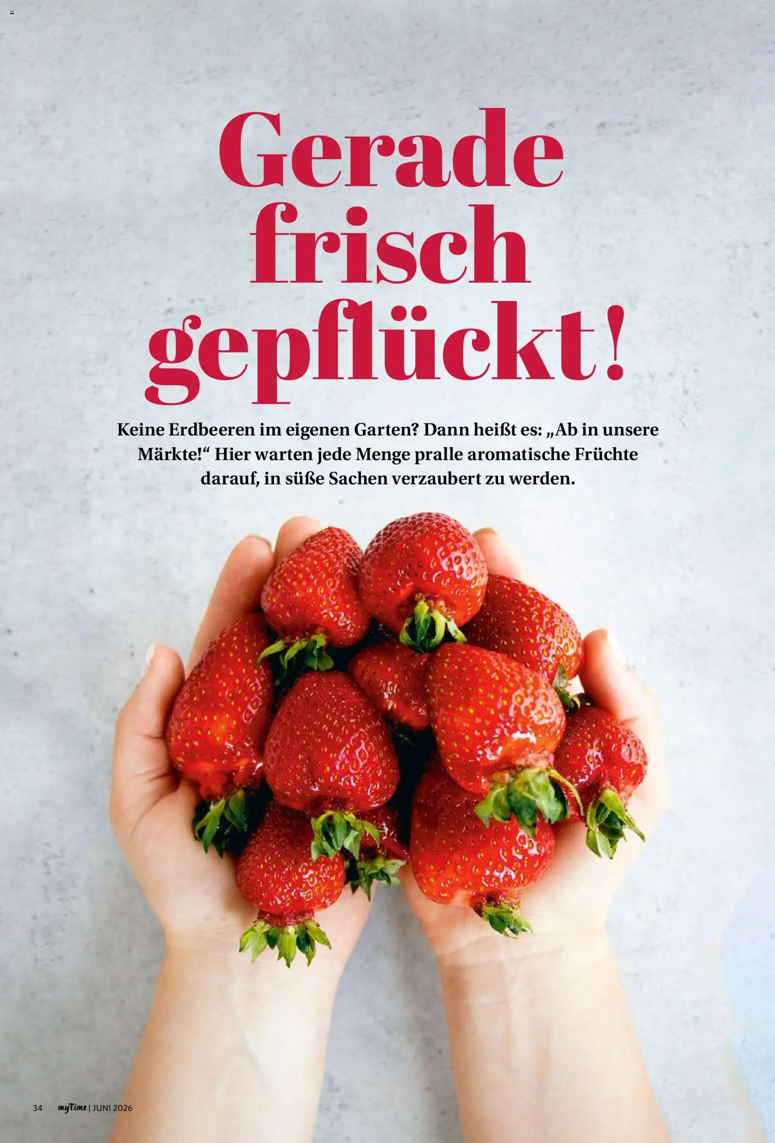 Famila Nordwest myTime Juni 2026 – gültig ab 01.06.2026 | Seite: 34 | Produkte: Erdbeeren