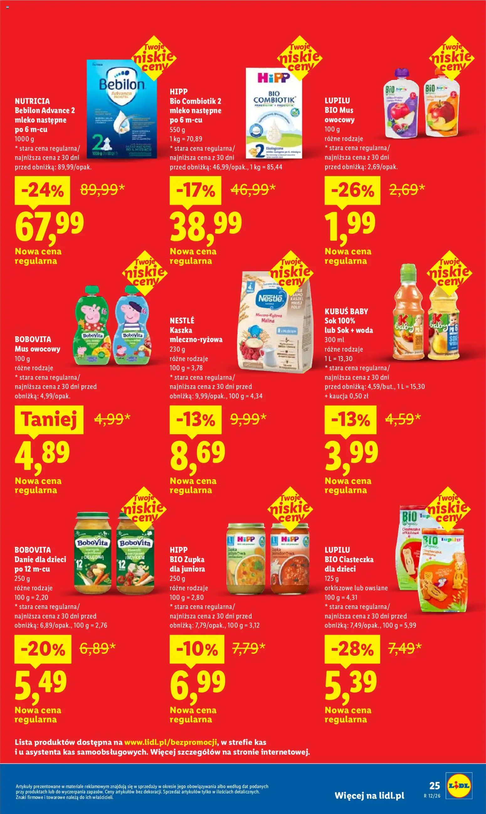 Lidl Polsko leták - Oszczędzaj każdego dnia od 09.05.2026 | Strana: 25 | Produkty: Mléko, Hipp