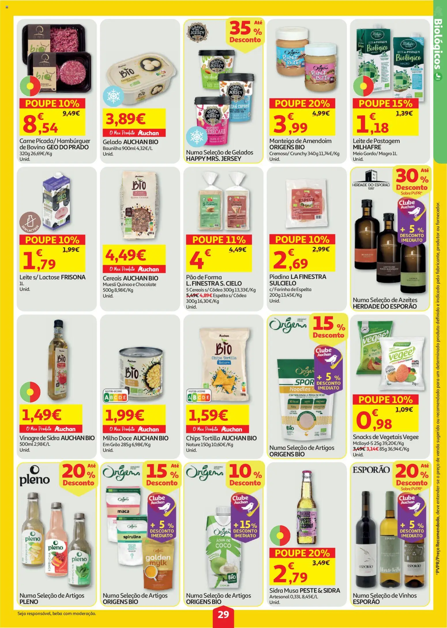 Auchan folheto │ válido de 30/07/2026 | Página: 29 | Produtos: Gelado, Leite, Manteiga, Milho