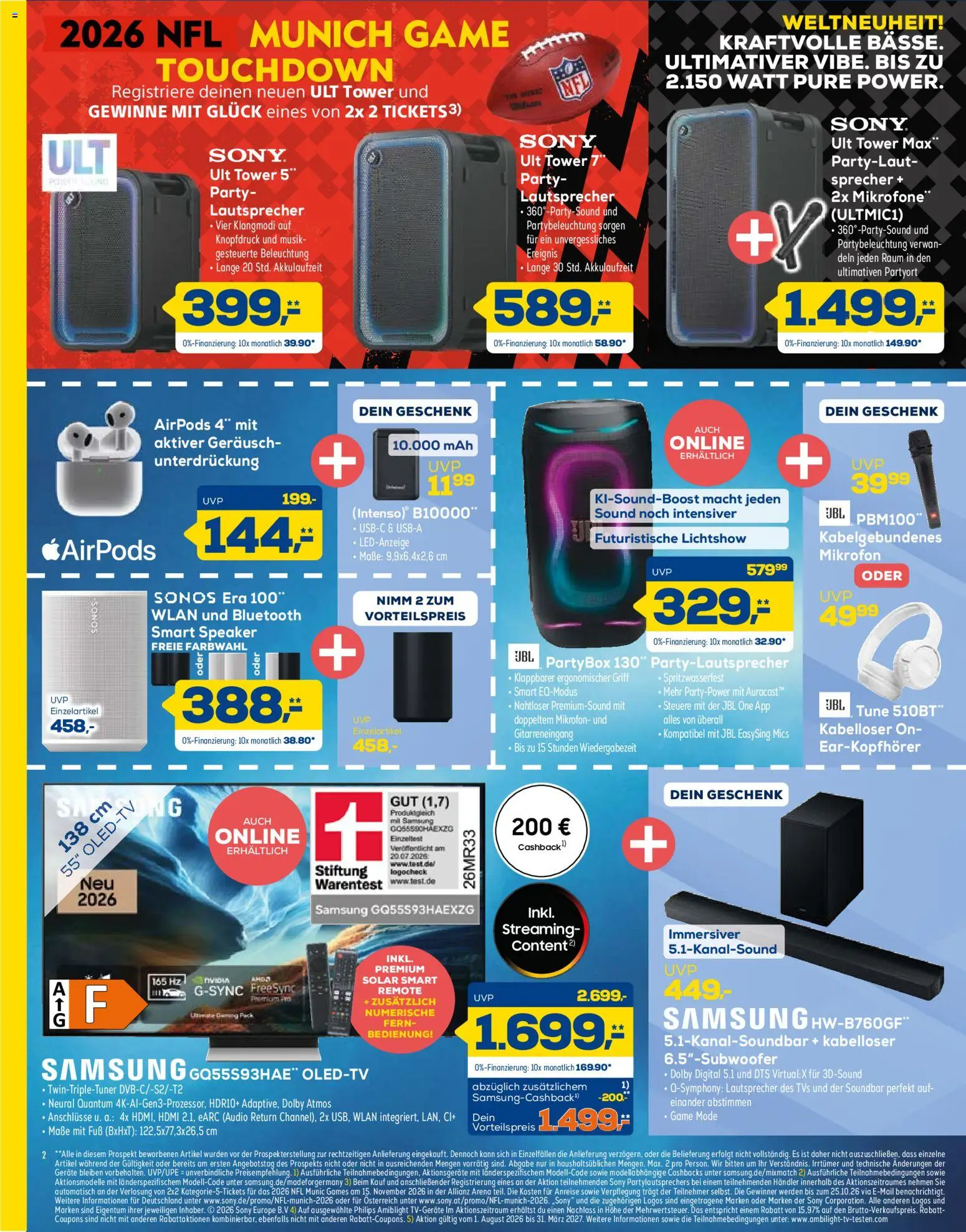 Euronics Prospekt – gültig ab 03.10.2026 | Seite: 2 | Produkte: Sony, Philips, Airpods, Audio