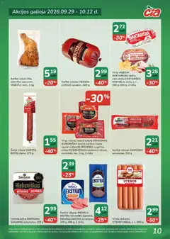 ČIA MARKET leidinys galioja nuo 2026.09.29 | Puslapis: 10 | Prekių: Kiaulienos, Dešrelės, Saliamis, Dešra