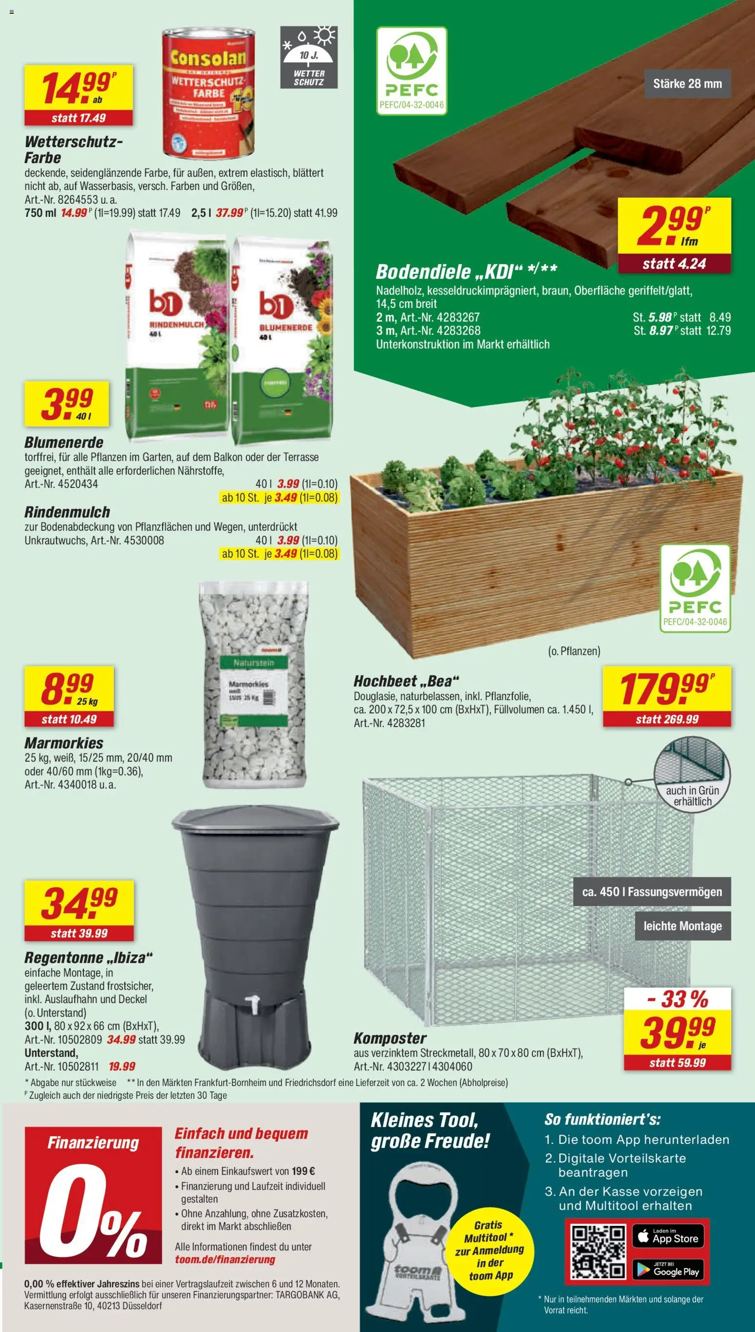Toom Baumarkt Prospekt – gültig ab 01.08.2026 | Seite: 3 | Produkte: Hochbeet, Rindenmulch, Blumenerde