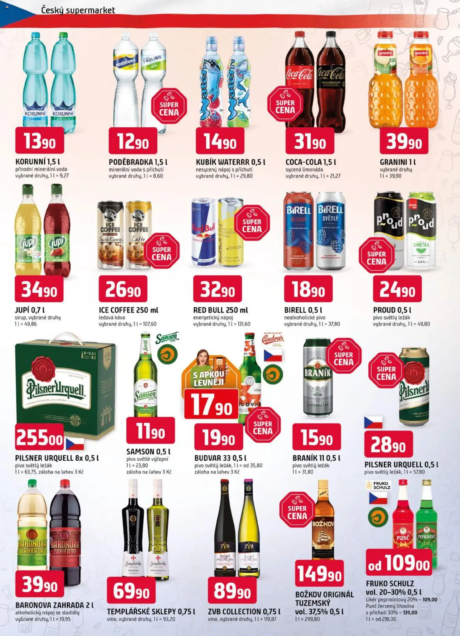 Trefa leták od 09.09.2026 | Strana: 10 | Produkty: Pilsner Urquell, Božkov Peprmint, Granini, Cola