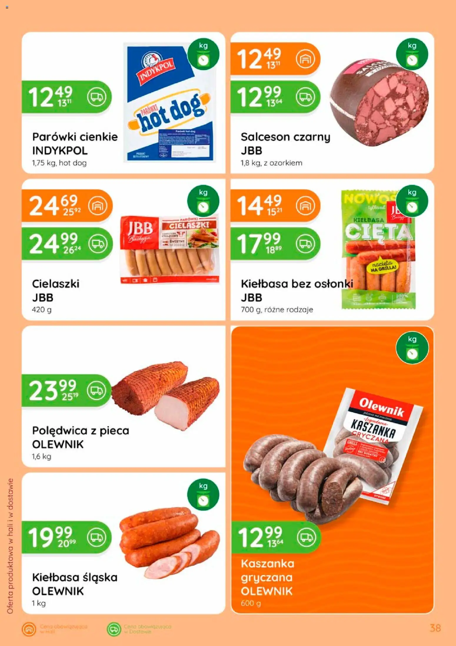 Eurocash gazetka od 17.09.2026 | Strona: 38 | Produkty: Parówki, Kaszanka, Kiełbasa śląska, Hot dog
