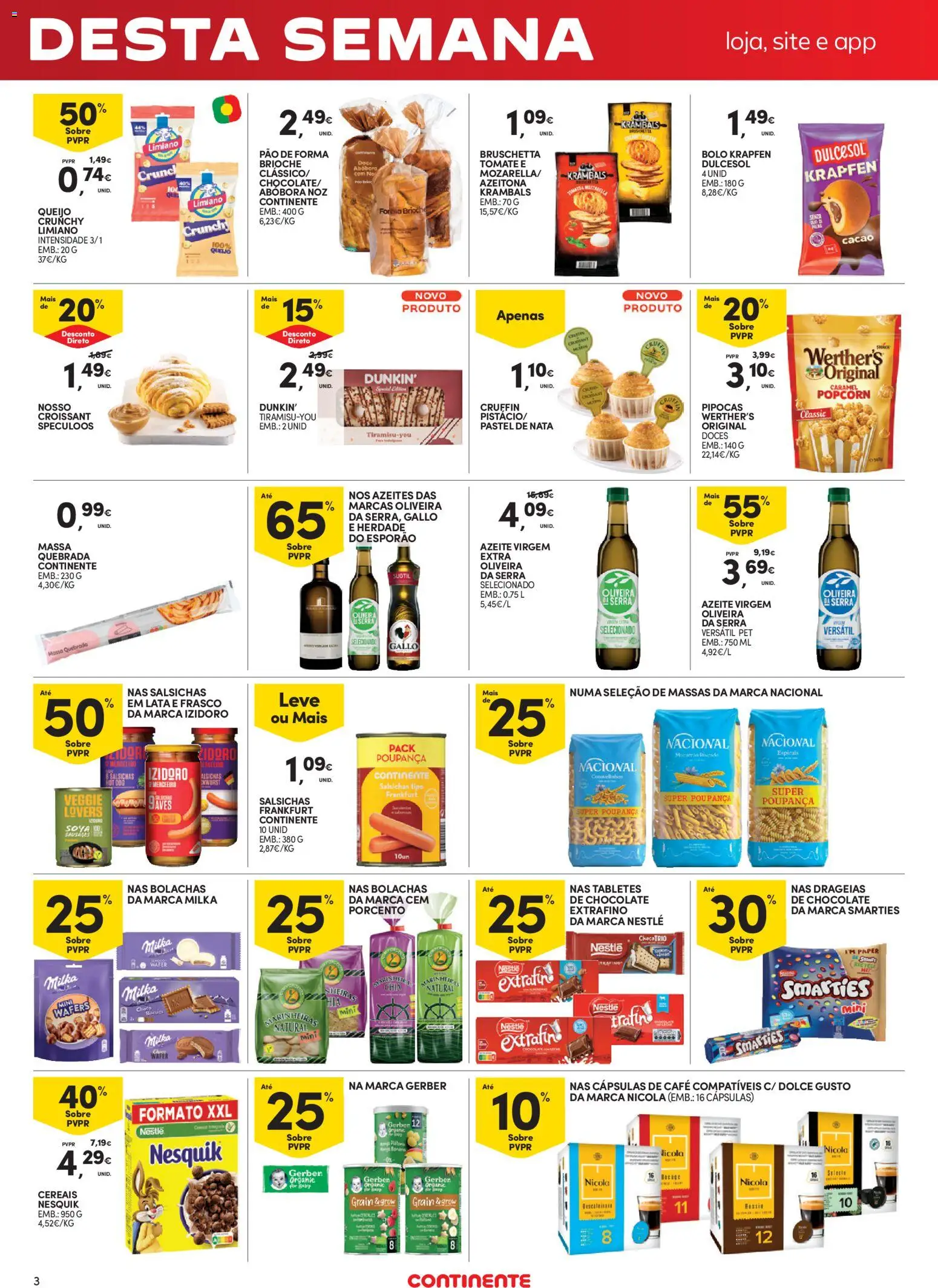 Continente Fim de Semana à Continente │ válido de 18/09/2026 | Página: 3 | Produtos: Pão de forma, Bolo, Pipocas, Nata