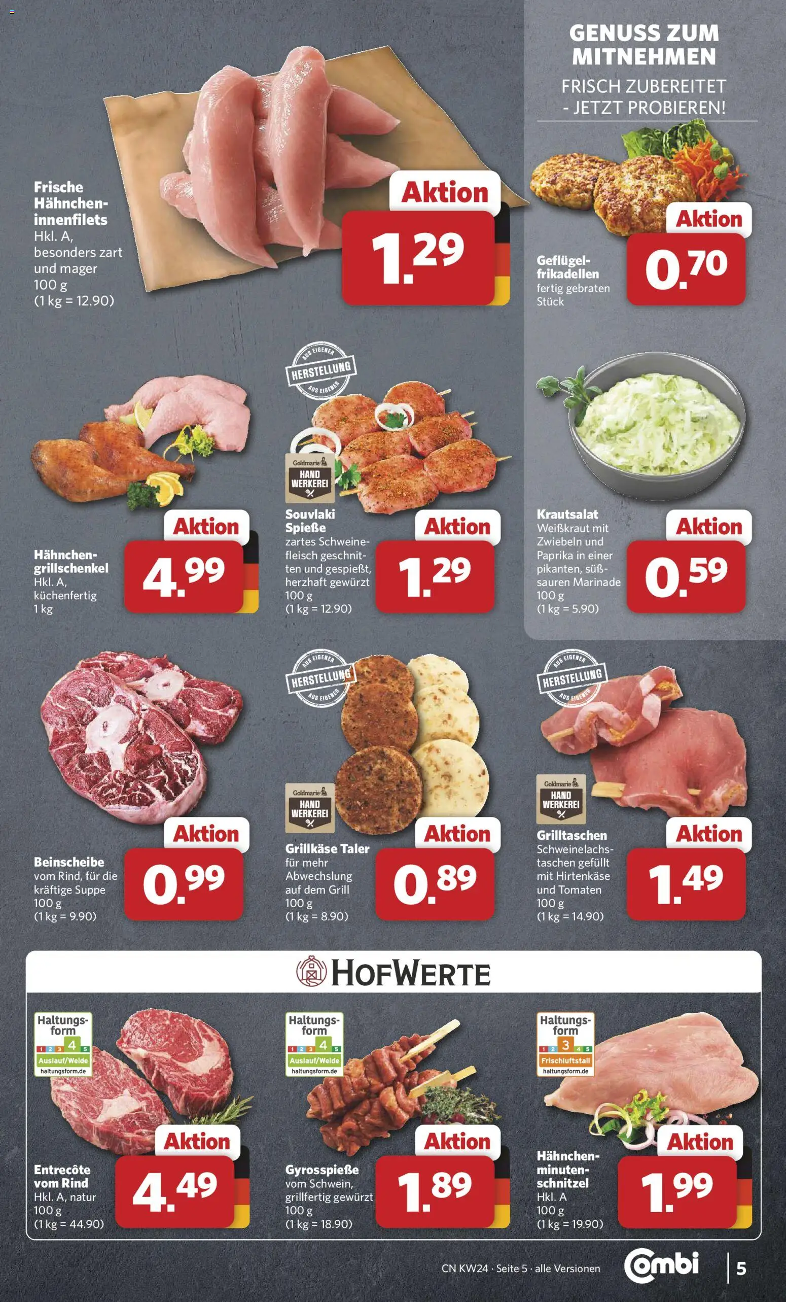 Combi Prospekt – gültig ab 08.06.2026 | Seite: 5 | Produkte: Grill, Hahnchen, Entrecote, Paprika