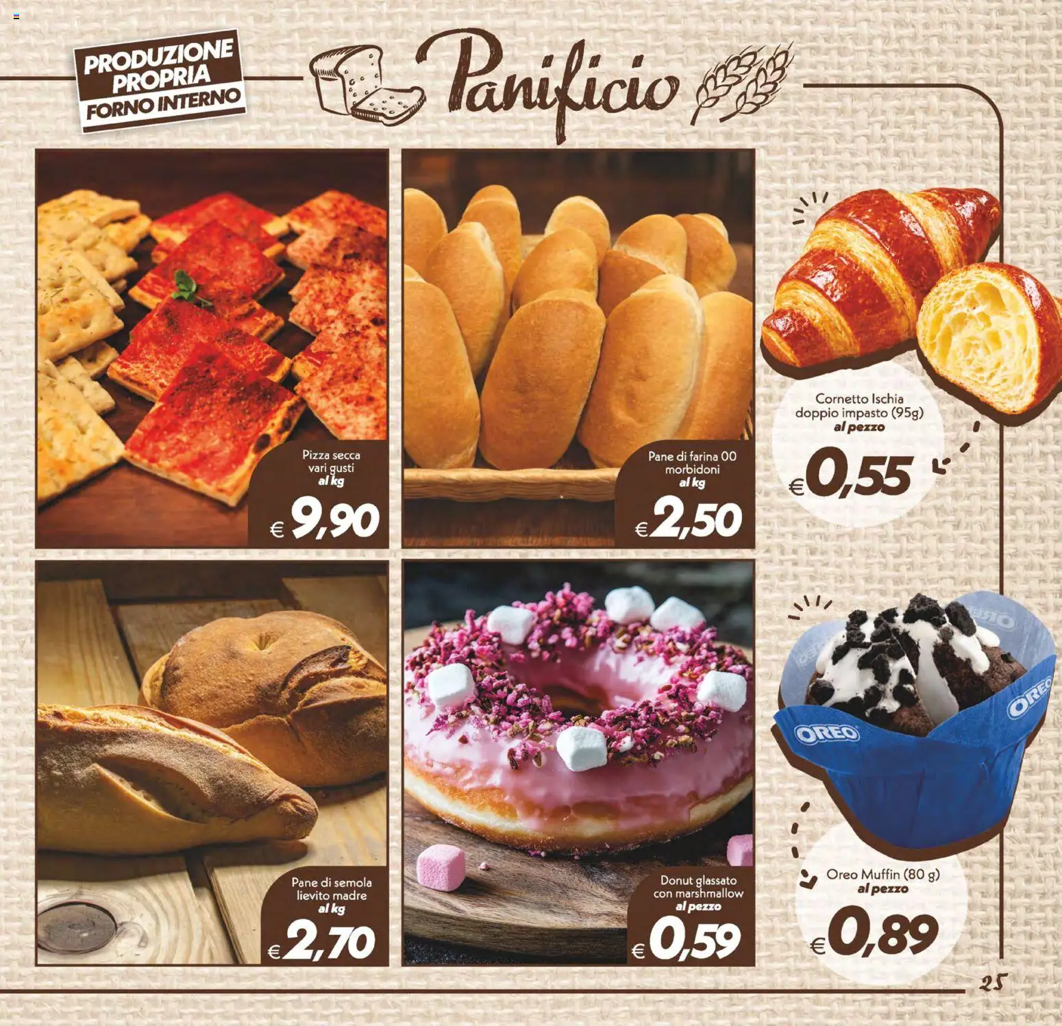 Volantino SuperConveniente del 02/10/2026 | Pagina: 25 | Prodotti: Pane, Cornetto, Muffin, Lievito