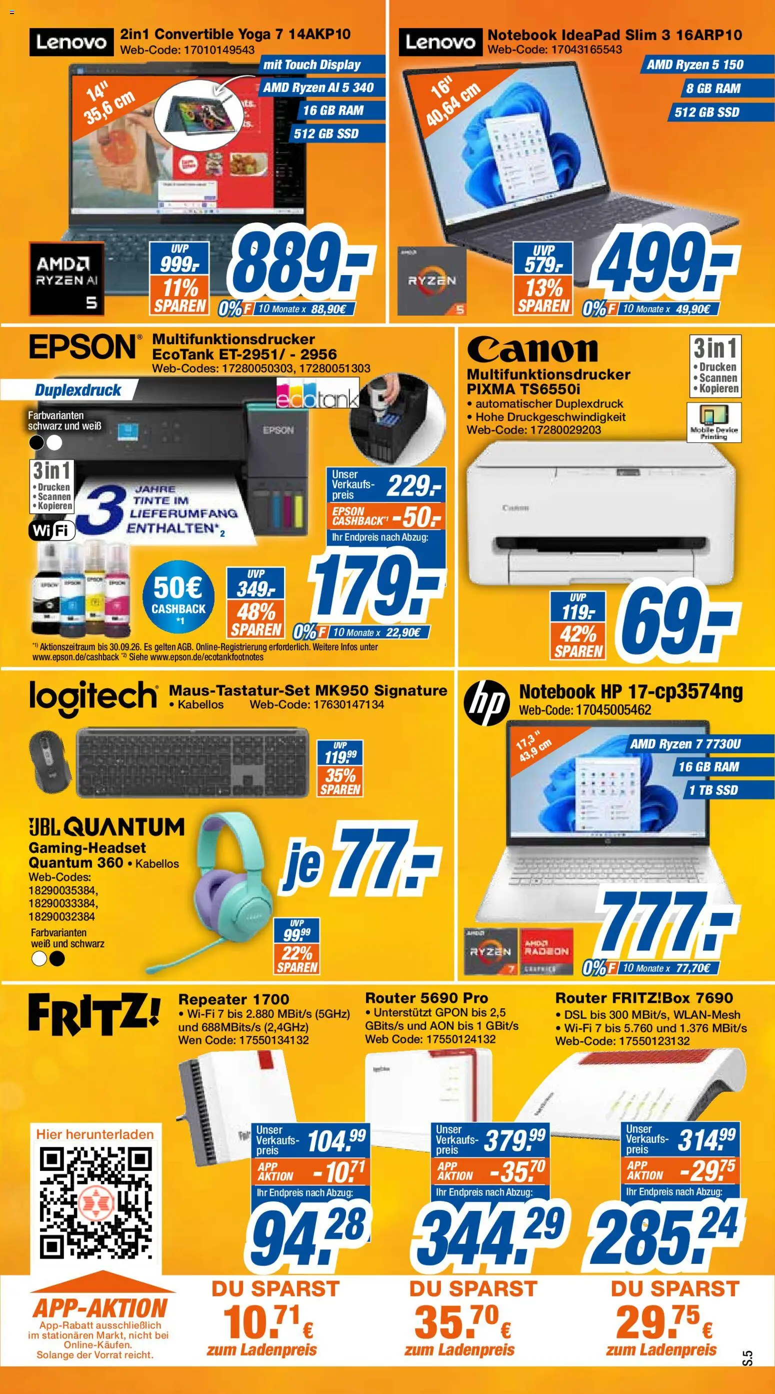 Expert Prospekt Giessen – gültig ab 12.09.2026 | Seite: 5 | Produkte: Lenovo, HP, Epson, Notebook