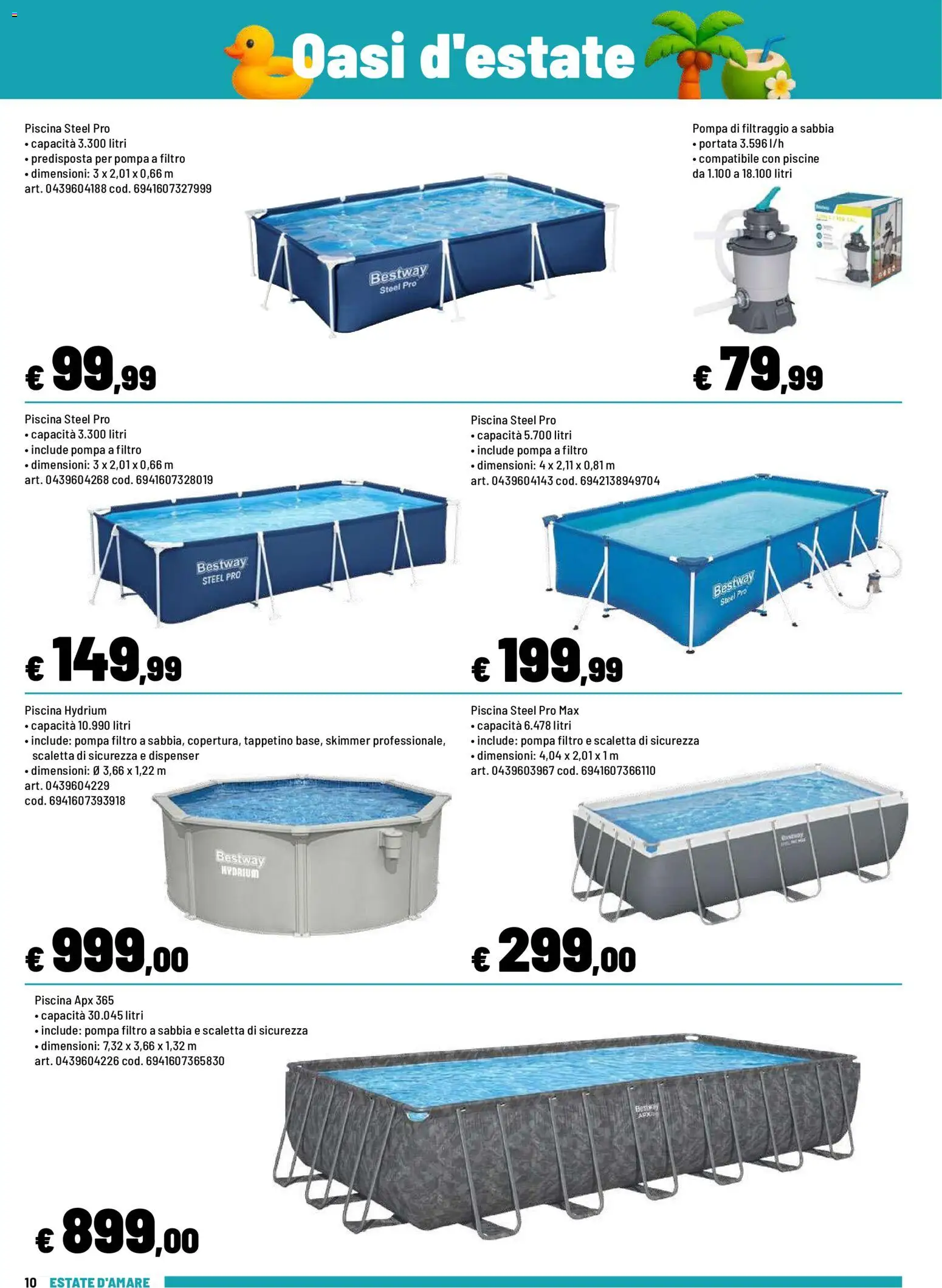 Volantino Iper del 08.06.2026 | Pagina: 10 | Prodotti: Scaletta, Piscina