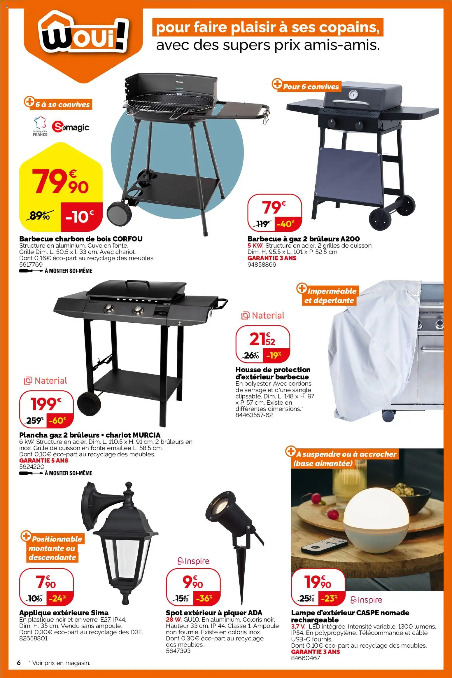 {H1} | Page: 6 | Produits: Câble, Barbecue, Grille de cuisson, Lampe
