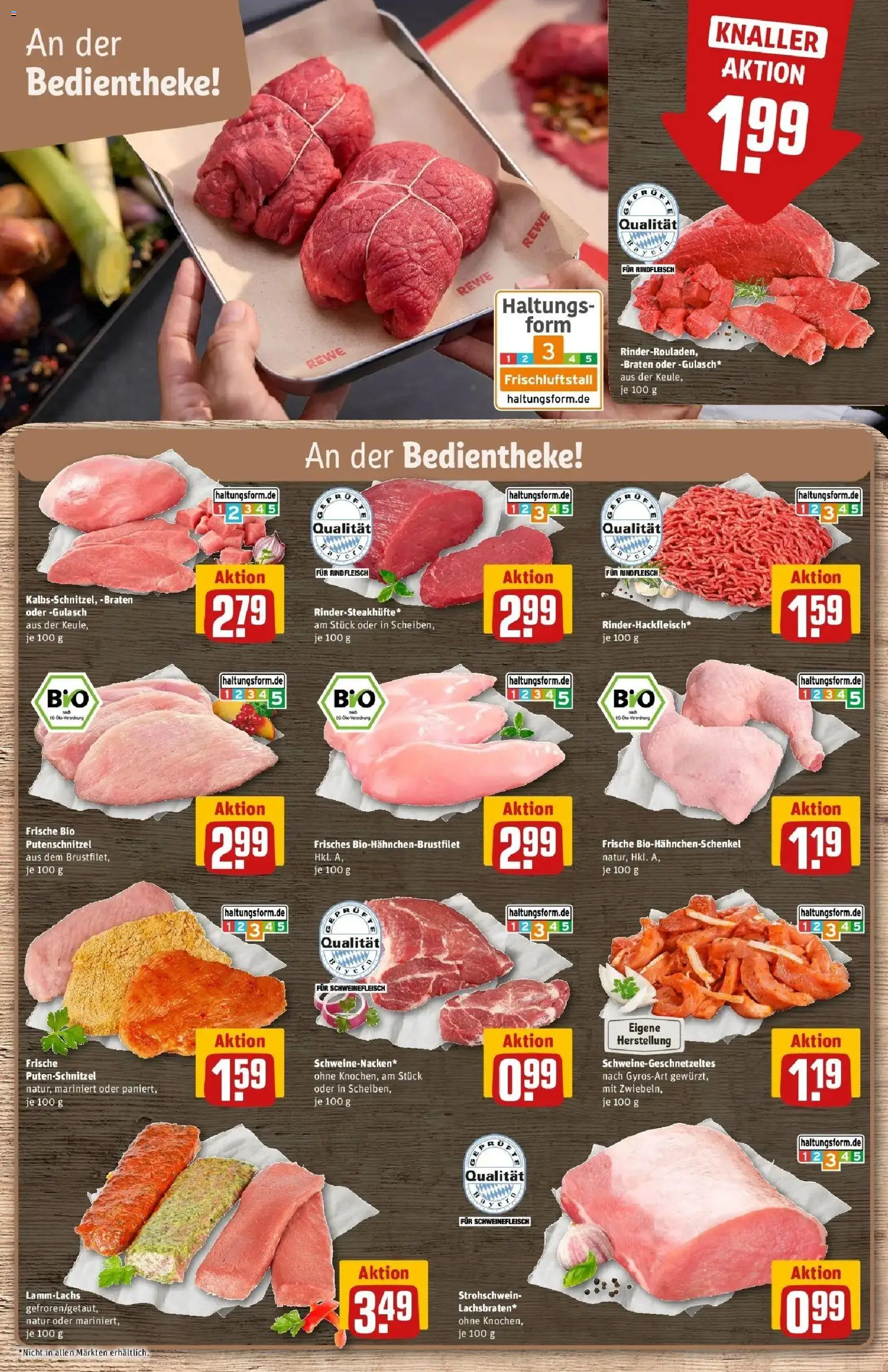 REWE Prospekt ab 26.10.2026 zum Blättern » Angebote | Seite: 10 | Produkte: Gulasch, Putenschnitzel, Schweinefleisch, Rindfleisch