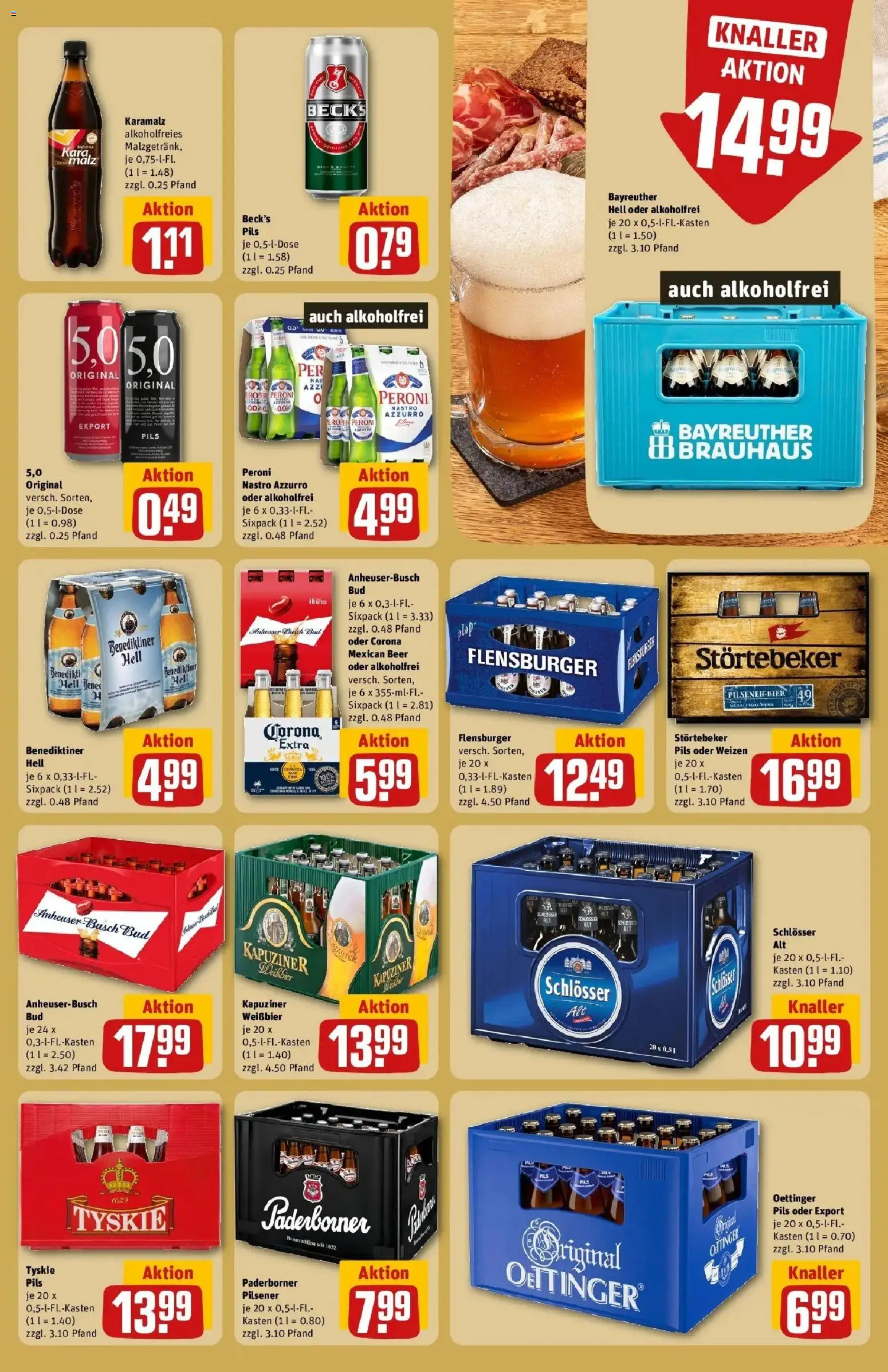 REWE Prospekt ab 28.09.2026 zum Blättern » Angebote | Seite: 25 | Produkte: Tyskie, Pils, Oettinger, Flensburger
