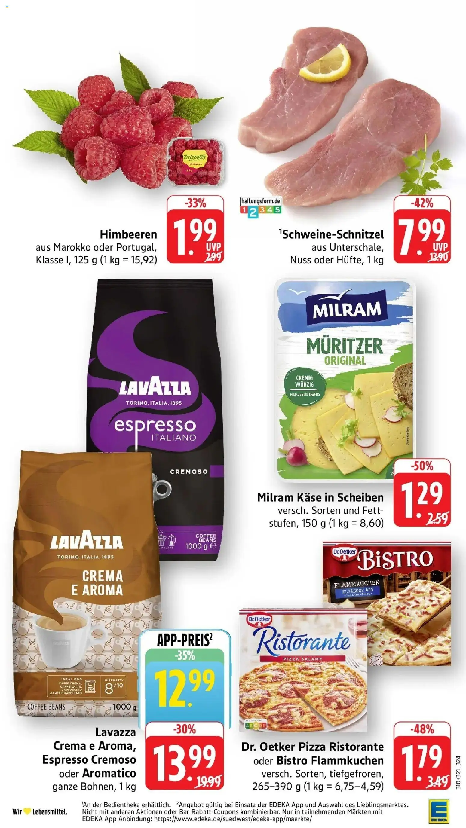 Edeka Prospekt Göppingen-Ursenwang (ab 14.09.2026) » Angebote Online | Seite: 2 | Produkte: Himbeeren, Lavazza, Käse, Pizza