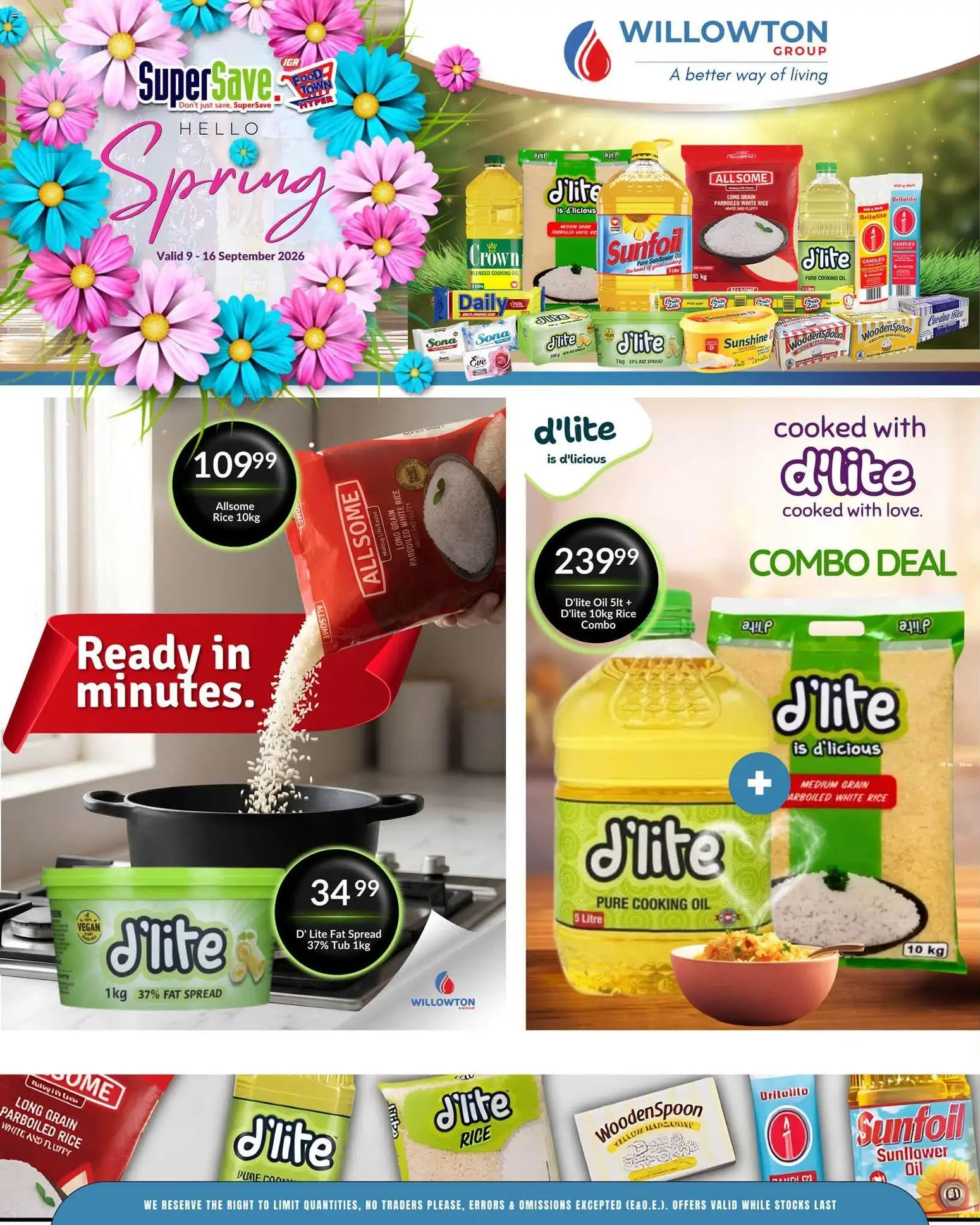 New Super Save catalogue – valid from 09/09/2026 | Page: 16 | Products: Spread, Oil, Rice, Fat spread