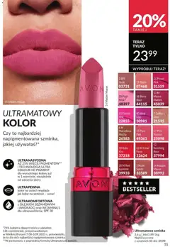Pogląd oferty "Avon Katalog 8 2026" - ważna od 01.08.2026 | Strona: 55 | Produkty: Szminka, Awokado