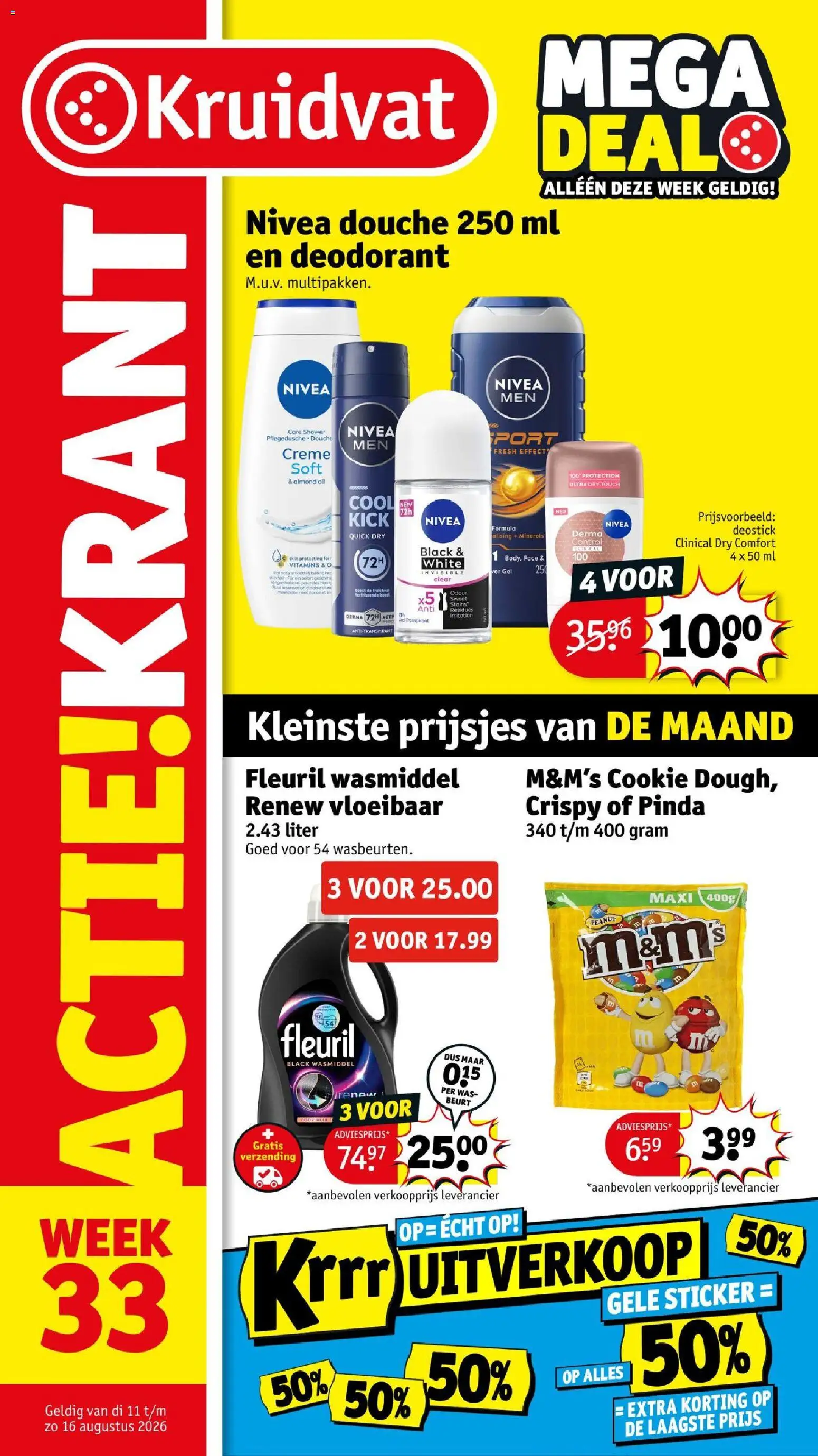 {H1} | Pagina: 1 | Producten: Deodorant, Antitranspirant, Wasmiddel, Douche