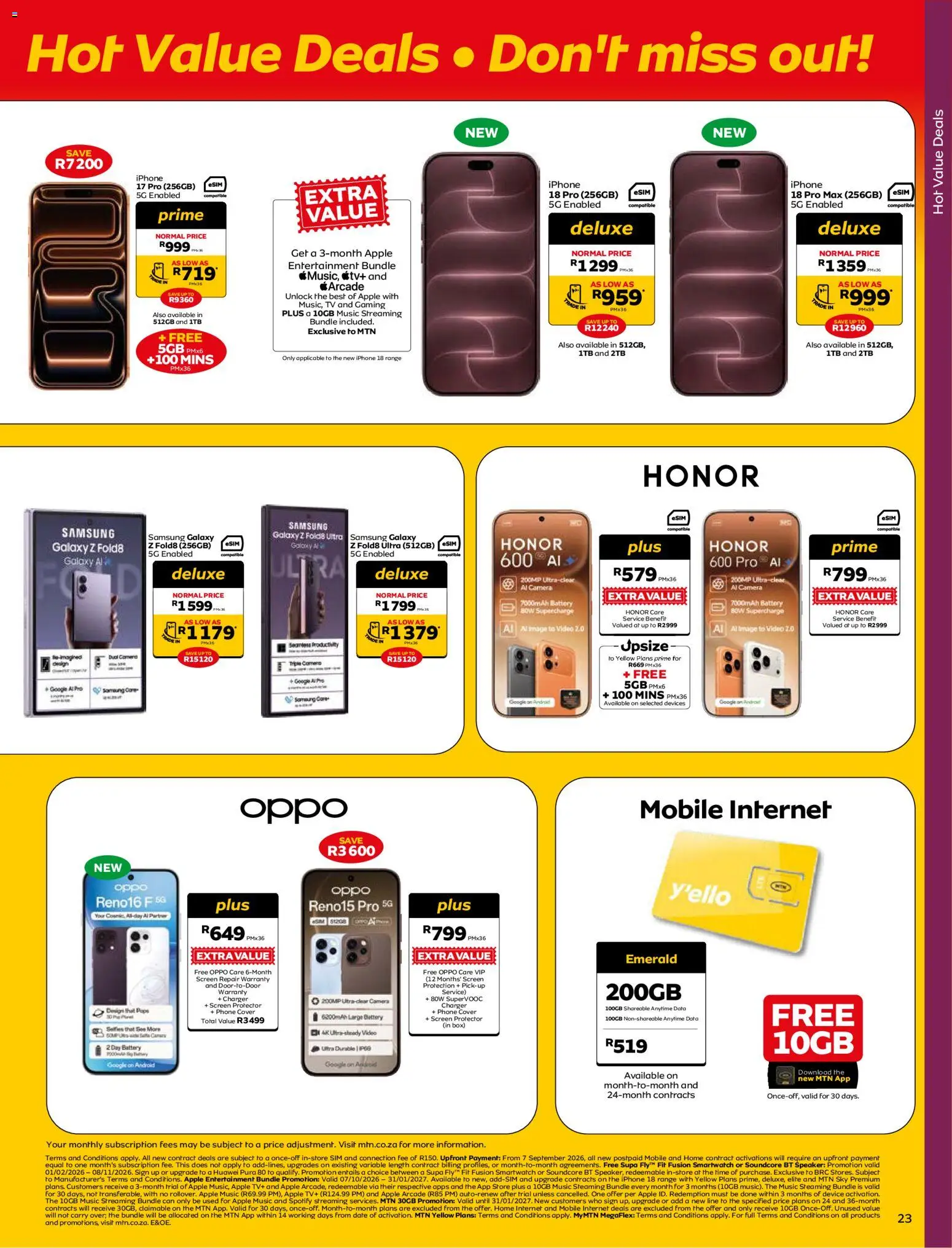 New MTN catalogue – valid from 07/10/2026 | Page: 23 | Products: Cover, Phone, Speaker, Charger