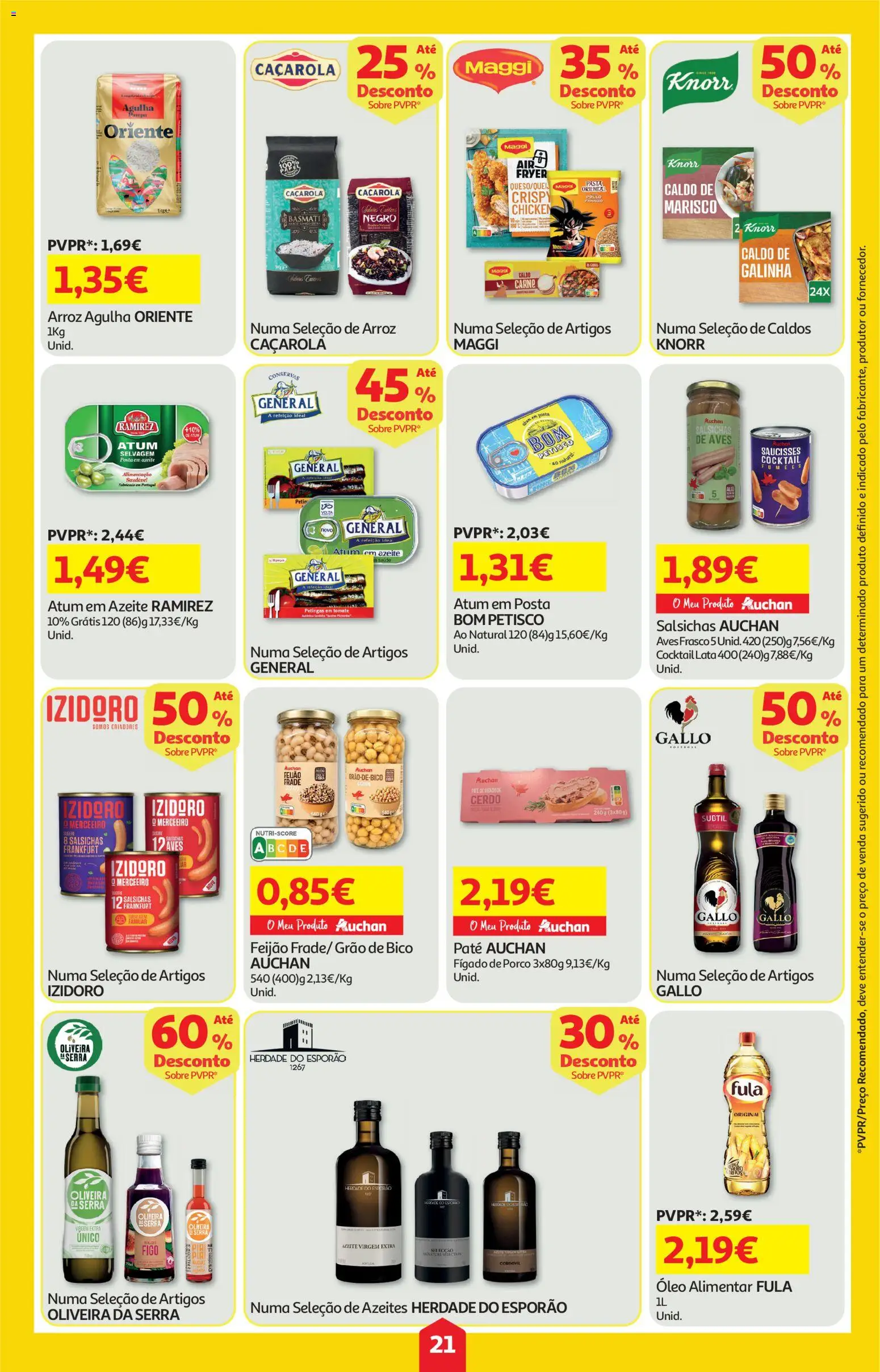 Auchan folheto │ válido de 04.06.2026 | Página: 21 | Produtos: Knorr, Óleo, Arroz, Tomate