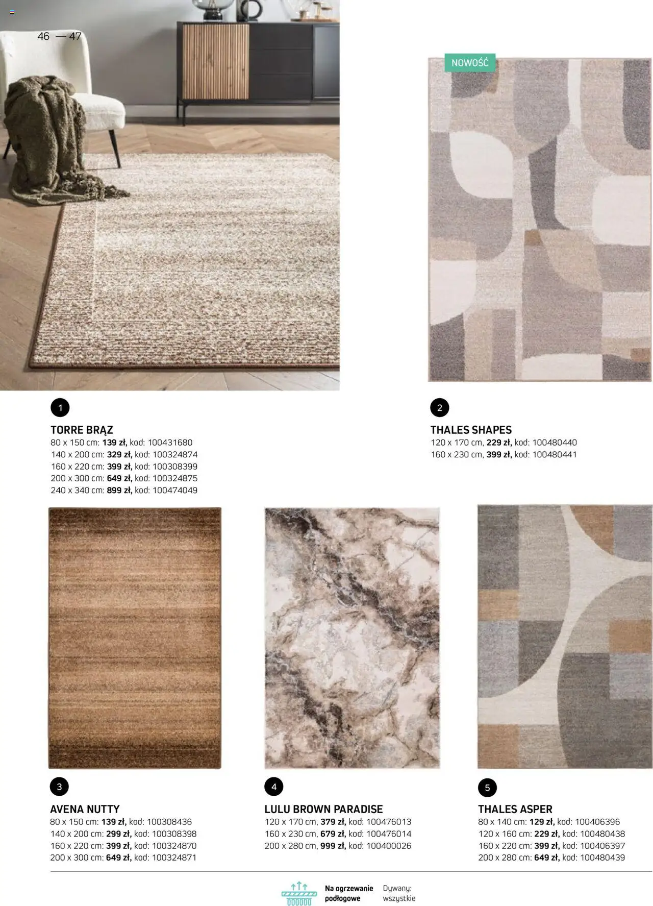Komfort Gazetka - Katalog Dywanów od 15.10.2025 | Strona: 46 | Produkty: Dywany