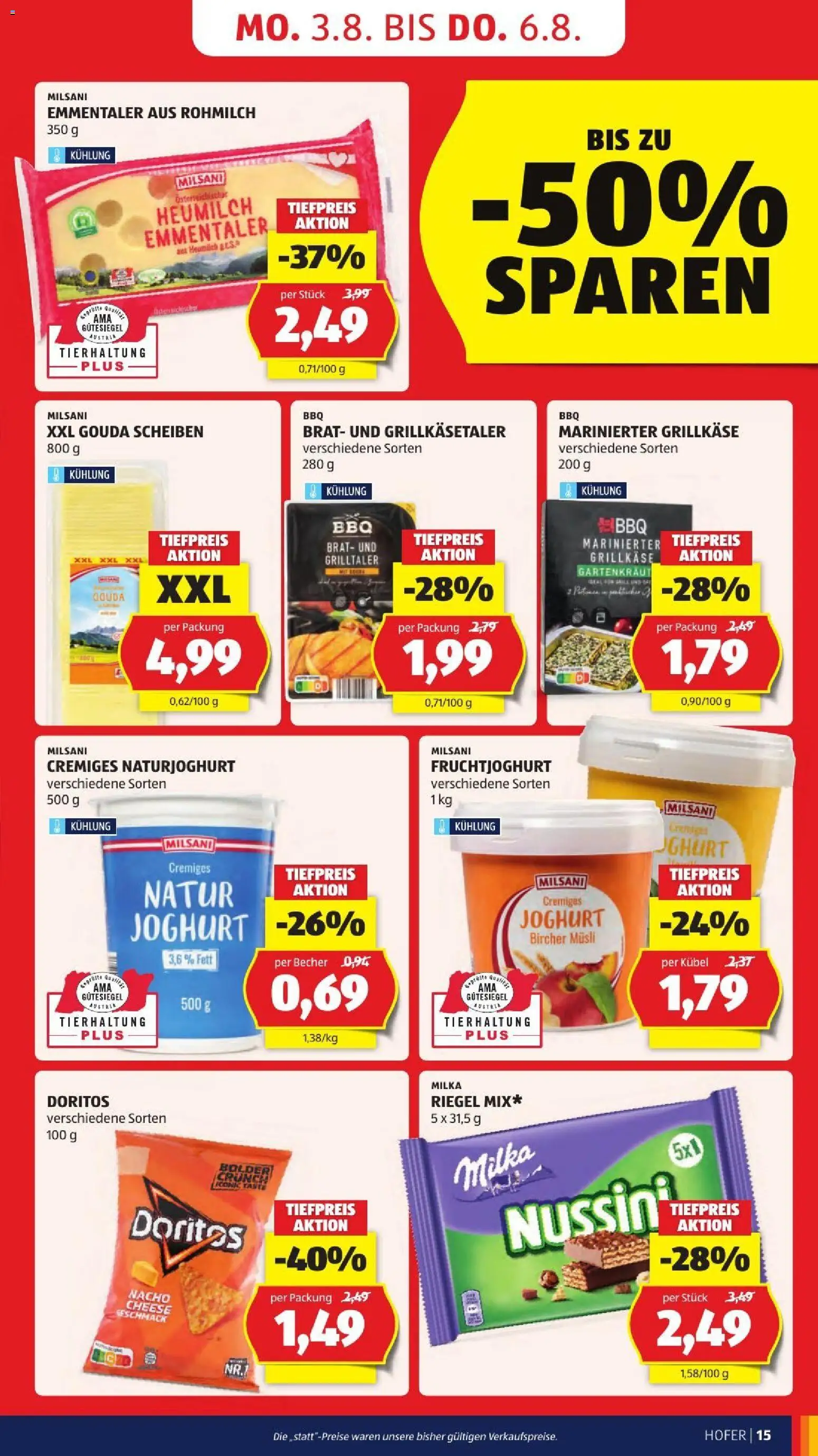 Hofer Flugblatt gültig ab 31.07.2026 | Seite: 21 | Produkte: Chips, Grill, Joghurt