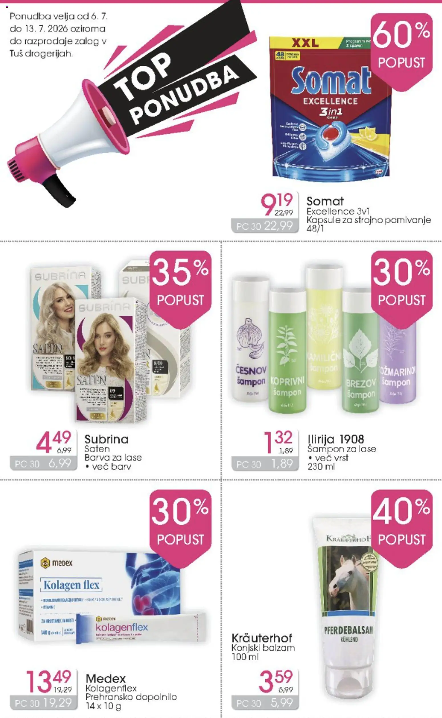 Novi Tuš drogerija katalog ponudbe – veljaven od 06.07.2026 | Stran: 1
