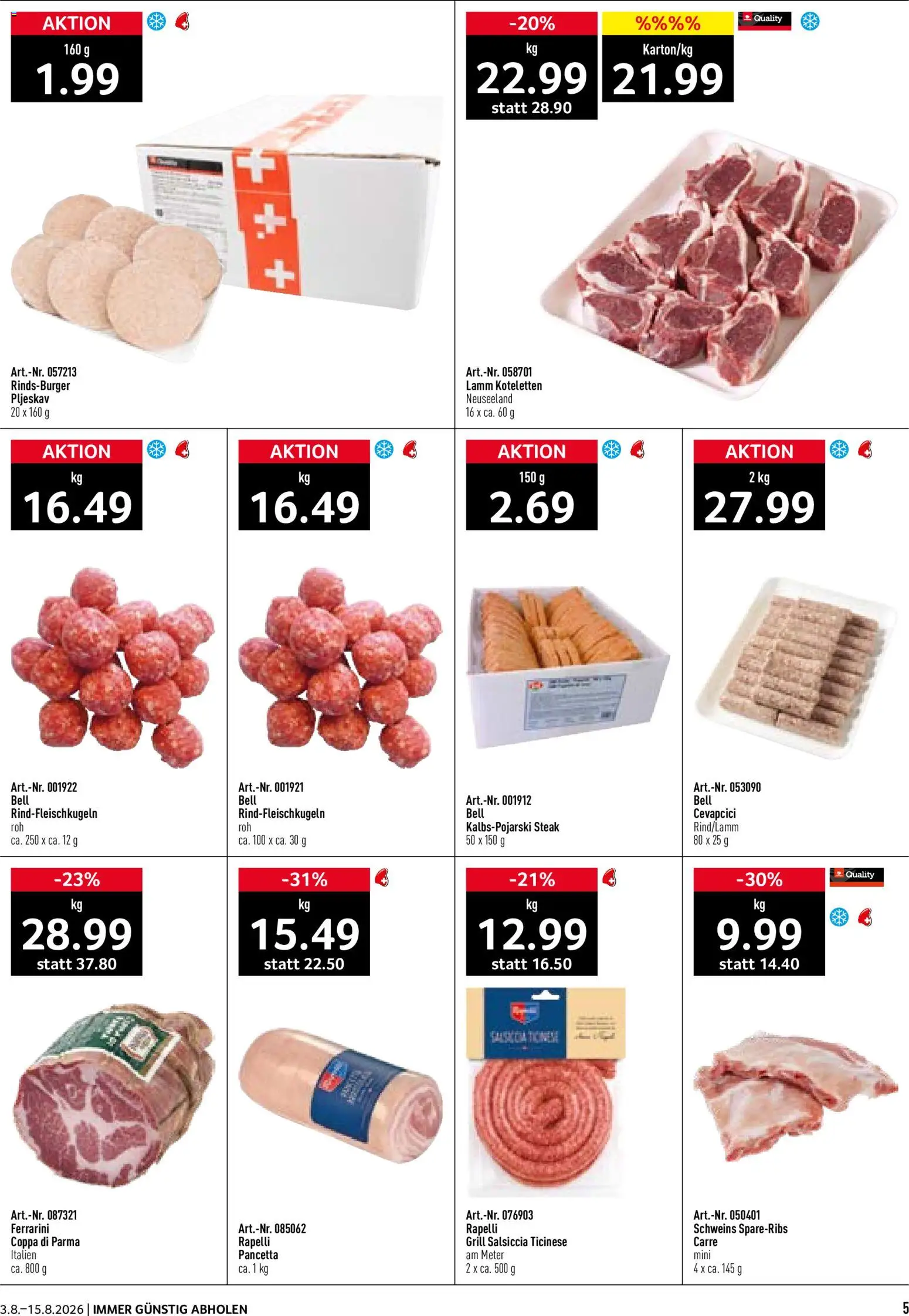 Prodega aktionen Sonne des Südens – gültig ab 03.08.2026 | Seite: 5 | Produkte: Cevapcici, Grill