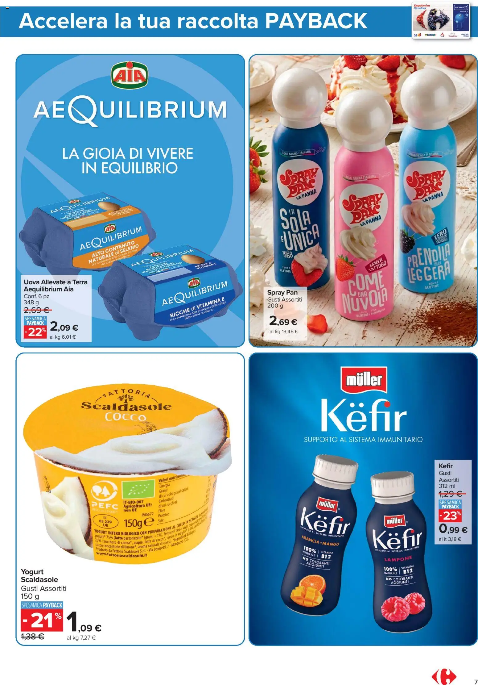 Volantino Carrefour del 23/10/2026 | Pagina: 7 | Prodotti: Yogurt, Sale, Mango, Ingredienti