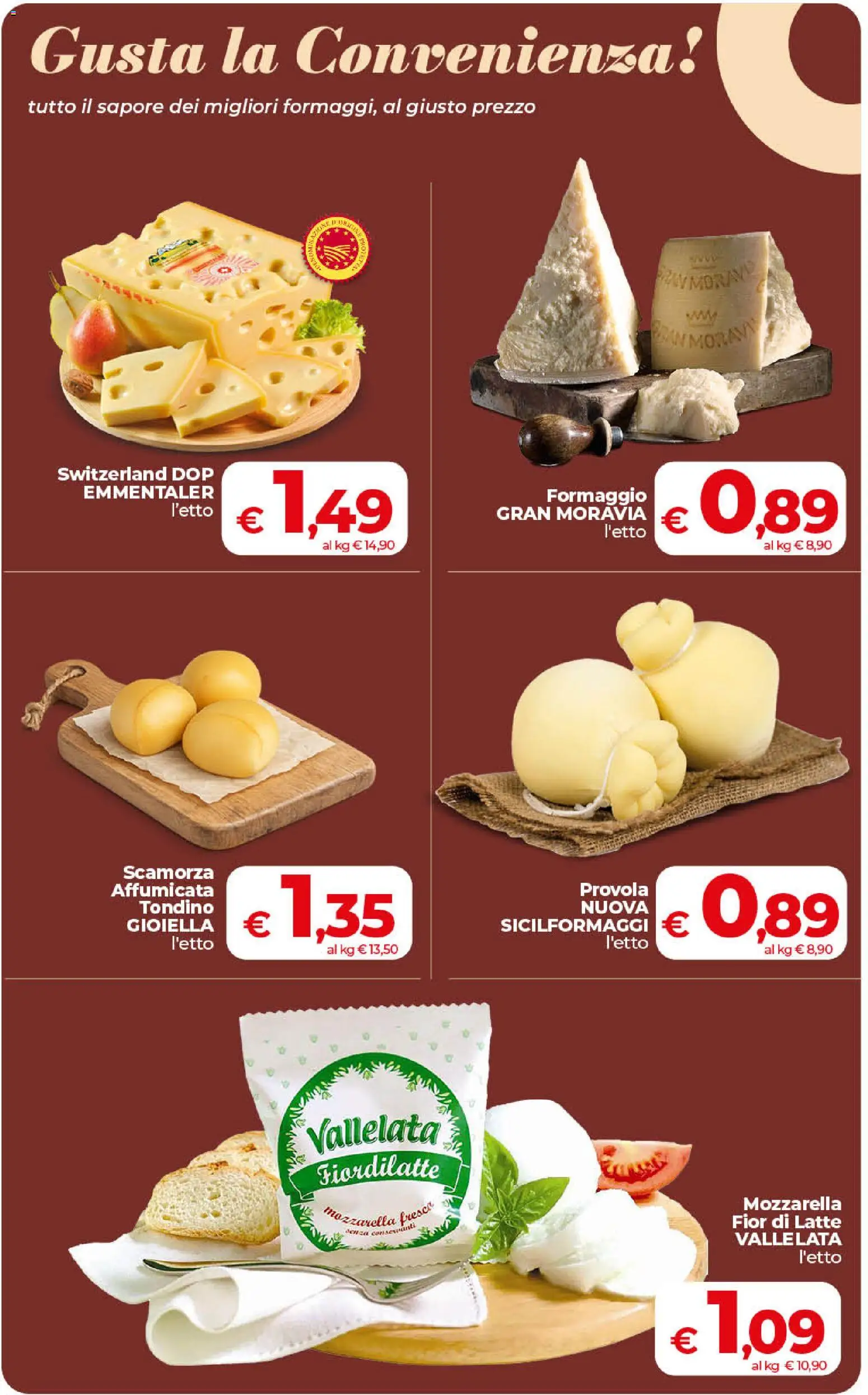 Volantino COOP del 31/07/2026 | Pagina: 10 | Prodotti: Mozzarella, Latte, Formaggio, Provola