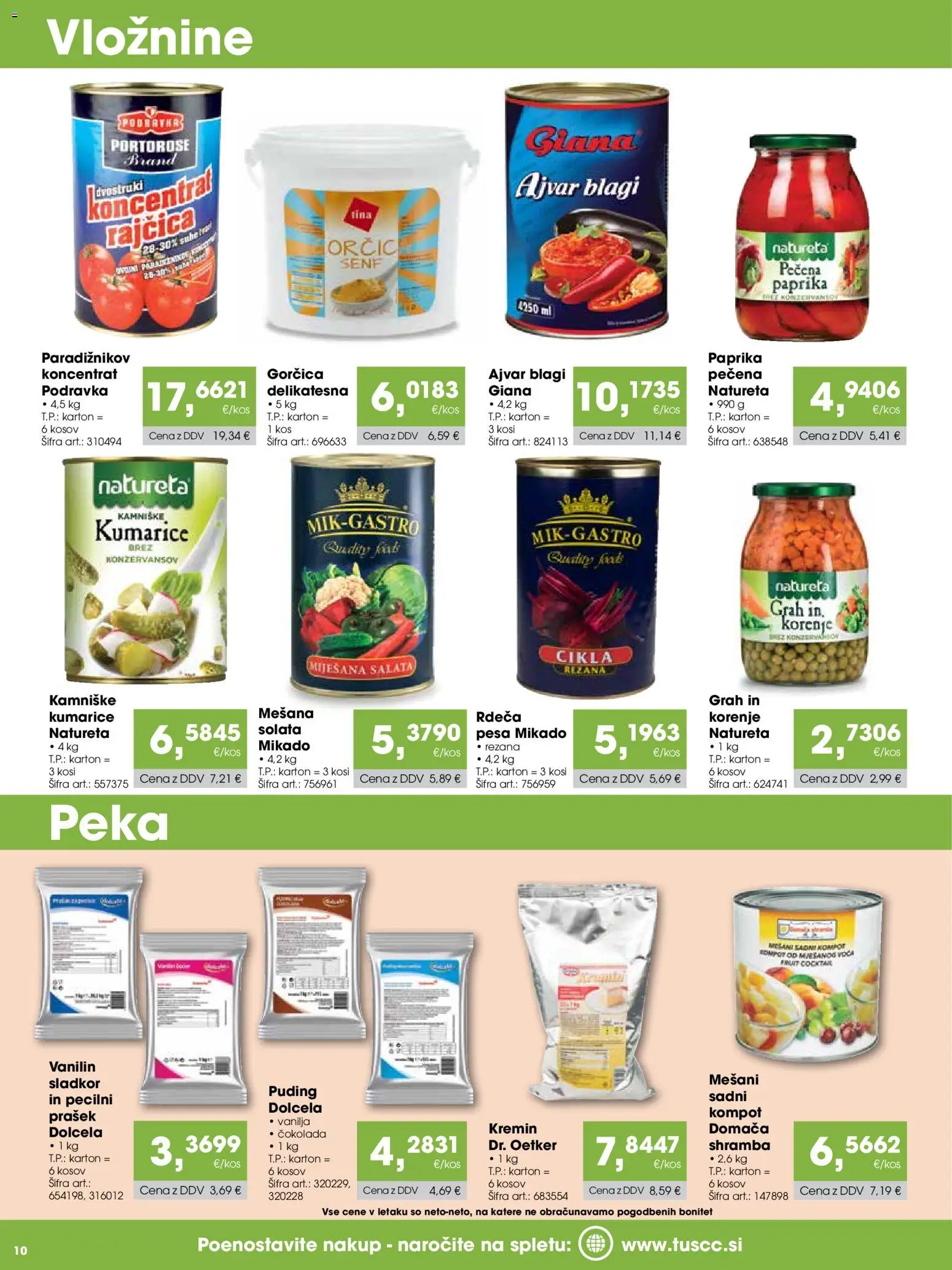 Novi Tuš katalog ponudbe – veljaven od 15.08.2026 | Stran: 10 | Izdelki: Kos, Gorčica, Cokolada, Pesa